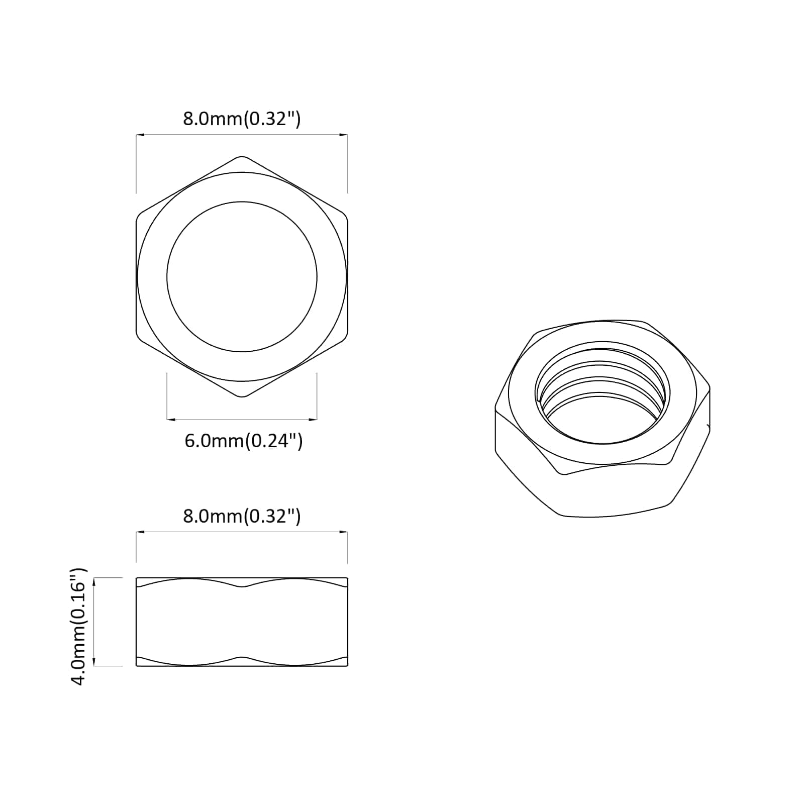Zeshoekige Moer 12 pcs Zilver M6 Metaal is nu te koop bij PeponiXL, paradijselijk wonen!