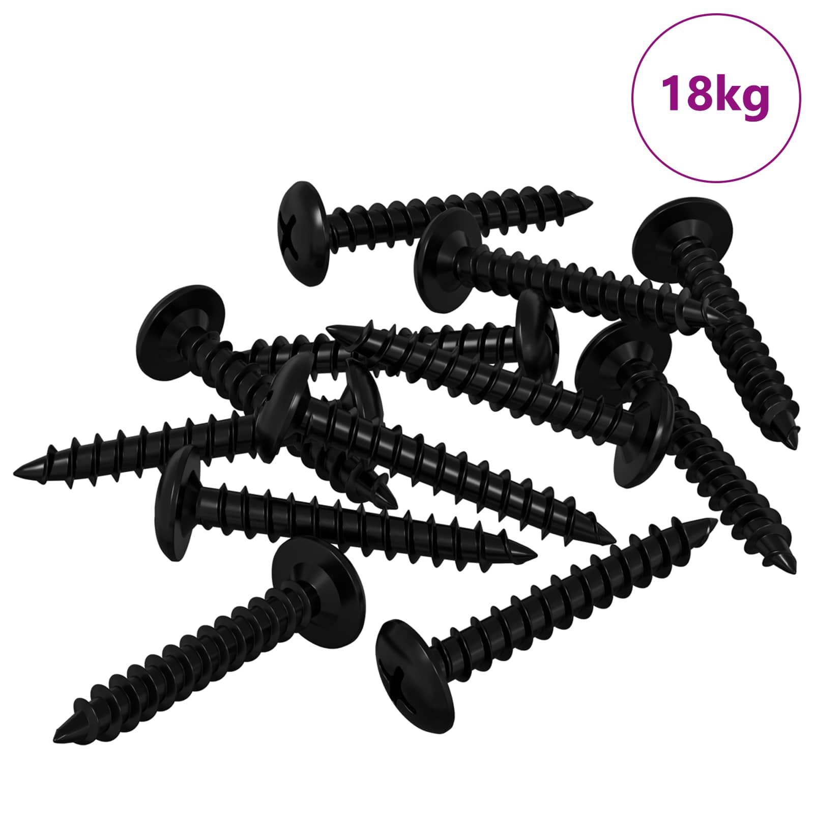 Zelftappende Nagel 9000 pcs Zwart Staal is nu te koop bij PeponiXL, paradijselijk wonen!