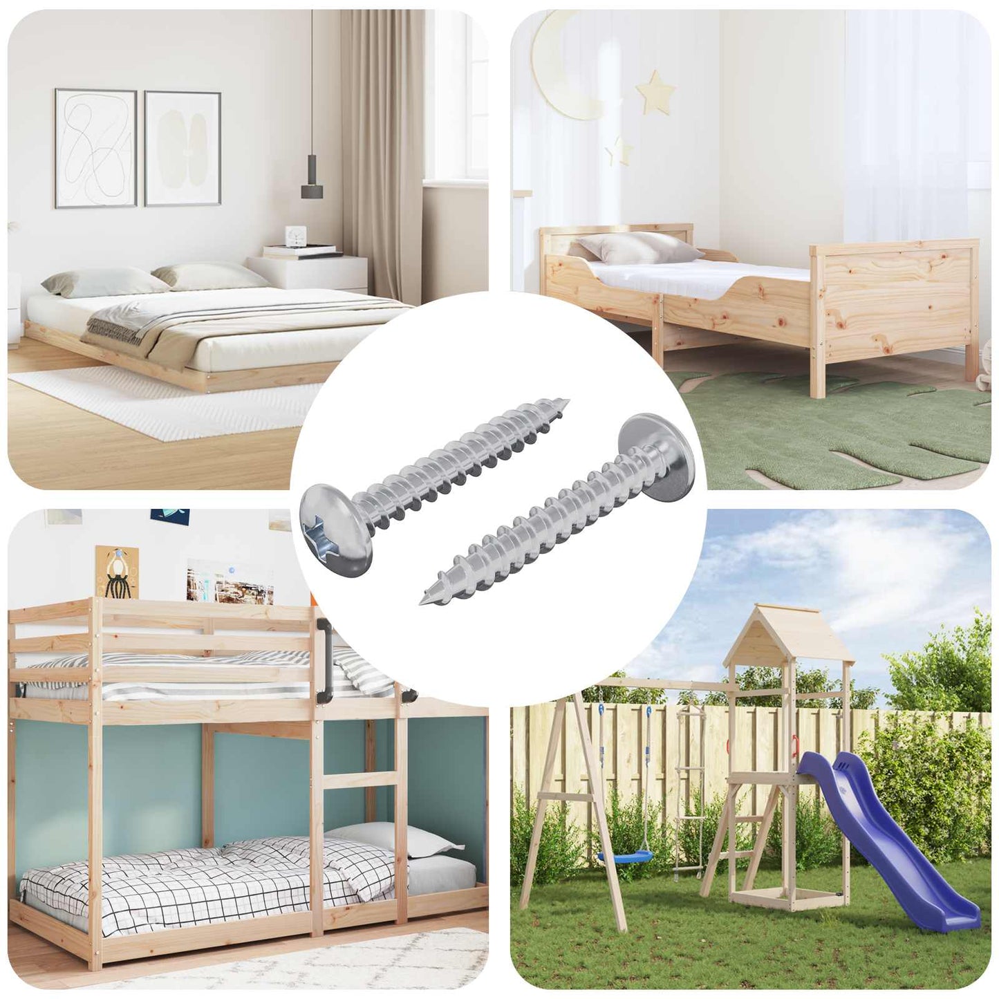 Houten Schroef 2 pcs Zilver M4 x 28 mm IJzer is nu te koop bij PeponiXL, paradijselijk wonen!