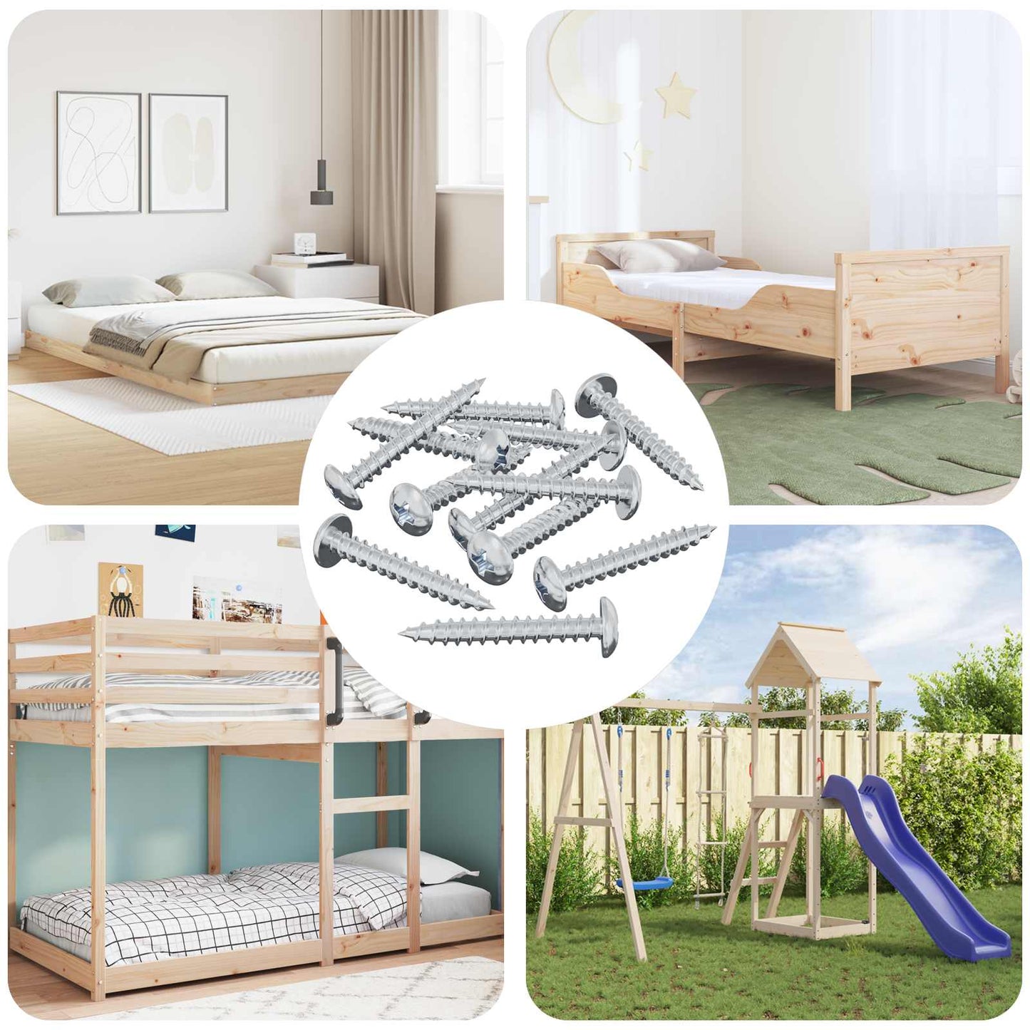 Houten Schroef 12 pcs Zilver M4 x 28 mm IJzer is nu te koop bij PeponiXL, paradijselijk wonen!