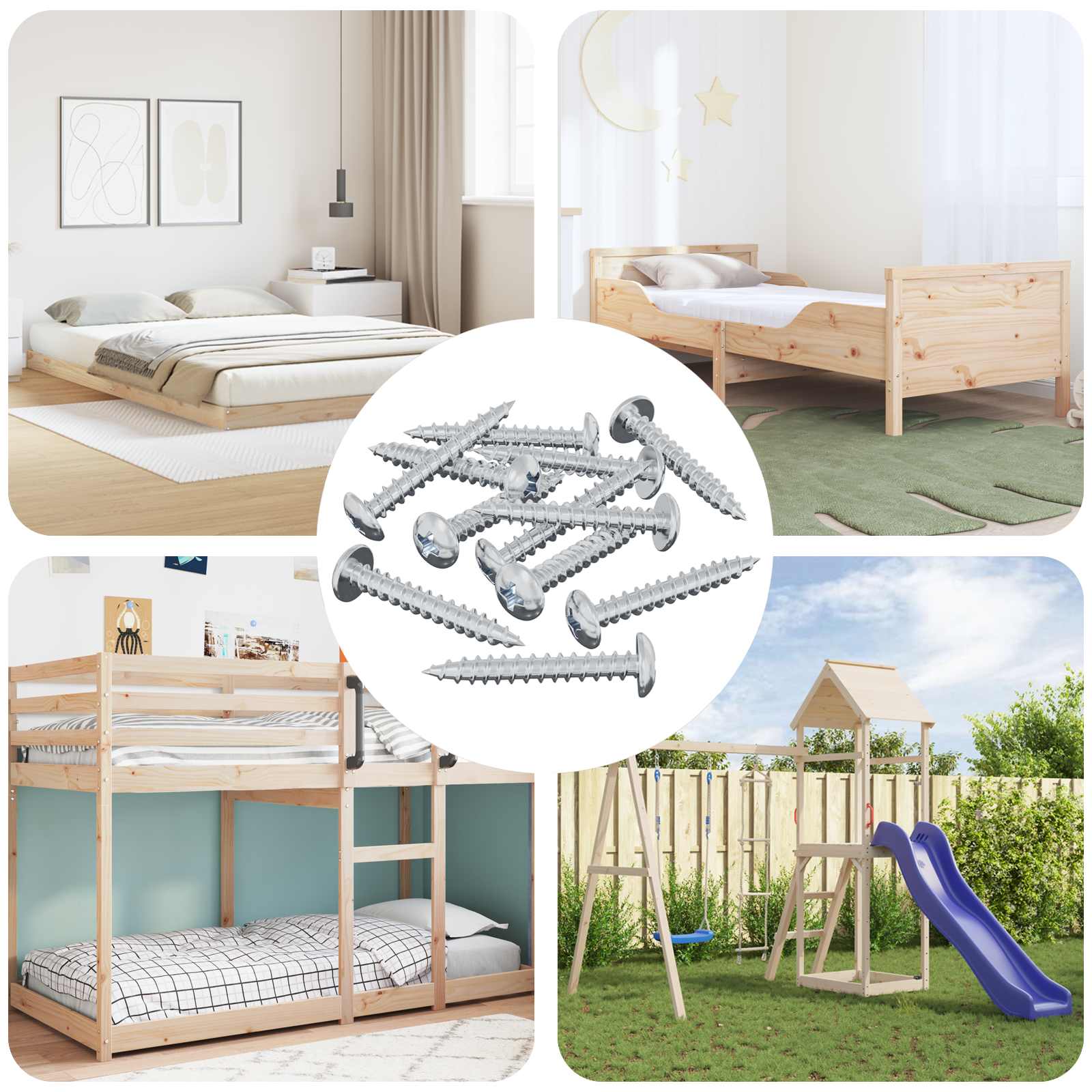 Houten Schroef 12 pcs Zilver M4 x 28 mm IJzer is nu te koop bij PeponiXL, paradijselijk wonen!