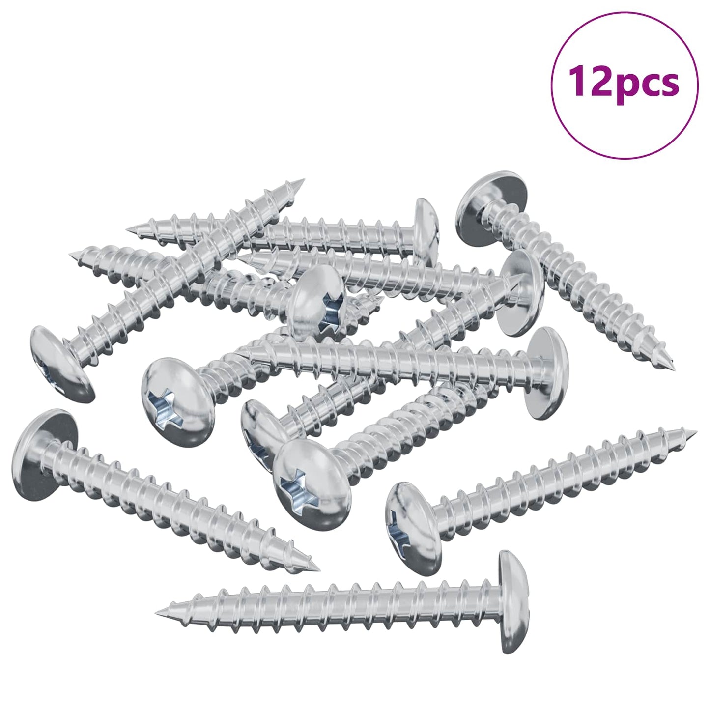 Houten Schroef 12 pcs Zilver M4 x 28 mm IJzer is nu te koop bij PeponiXL, paradijselijk wonen!