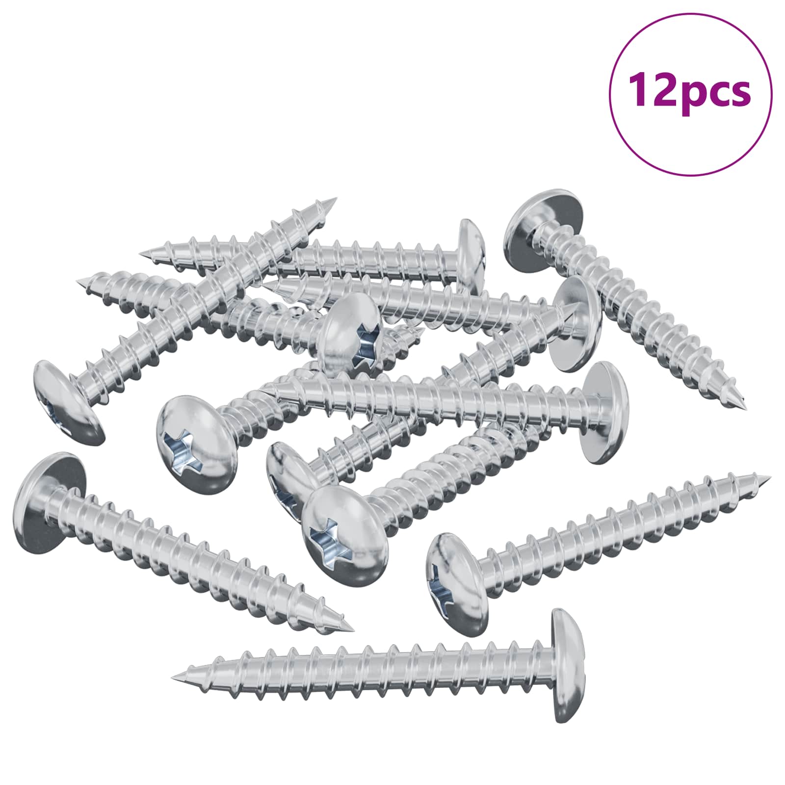 Houten Schroef 12 pcs Zilver M4 x 28 mm IJzer is nu te koop bij PeponiXL, paradijselijk wonen!