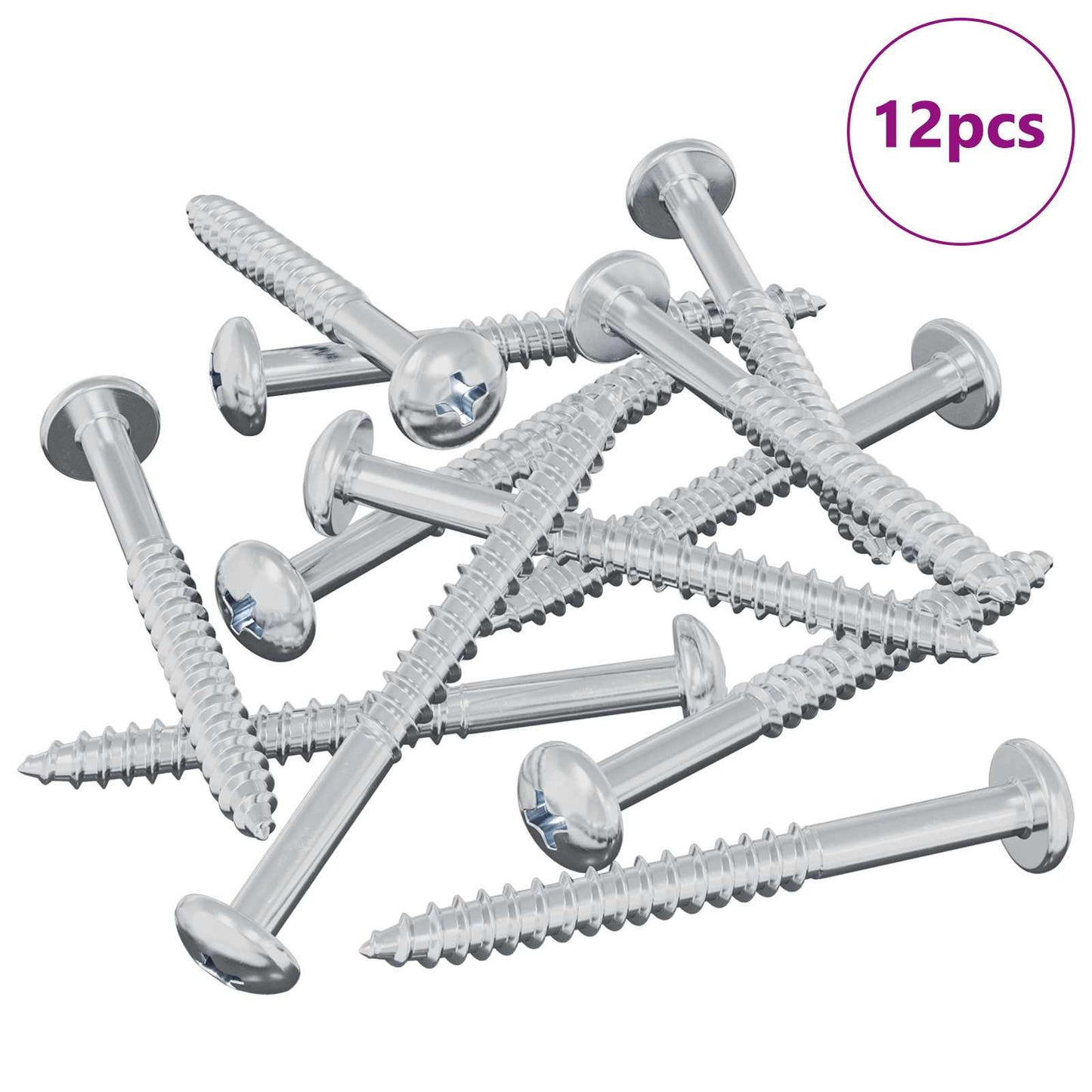 Houten Schroef 12 pcs Zilver 9,8 x 53 mm Staal is nu te koop bij PeponiXL, paradijselijk wonen!