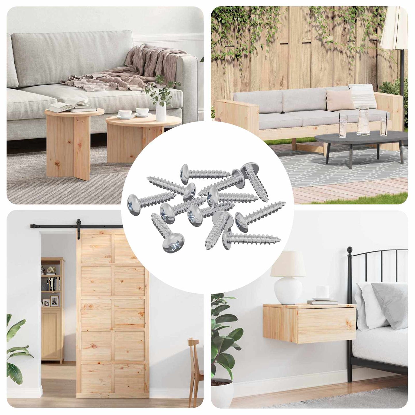 Houten Schroeven 10976 pcs Zilver Staal is nu te koop bij PeponiXL, paradijselijk wonen!