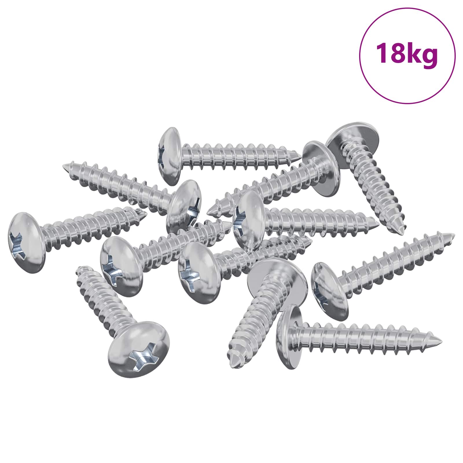 Houten Schroeven 10976 pcs Zilver Staal is nu te koop bij PeponiXL, paradijselijk wonen!