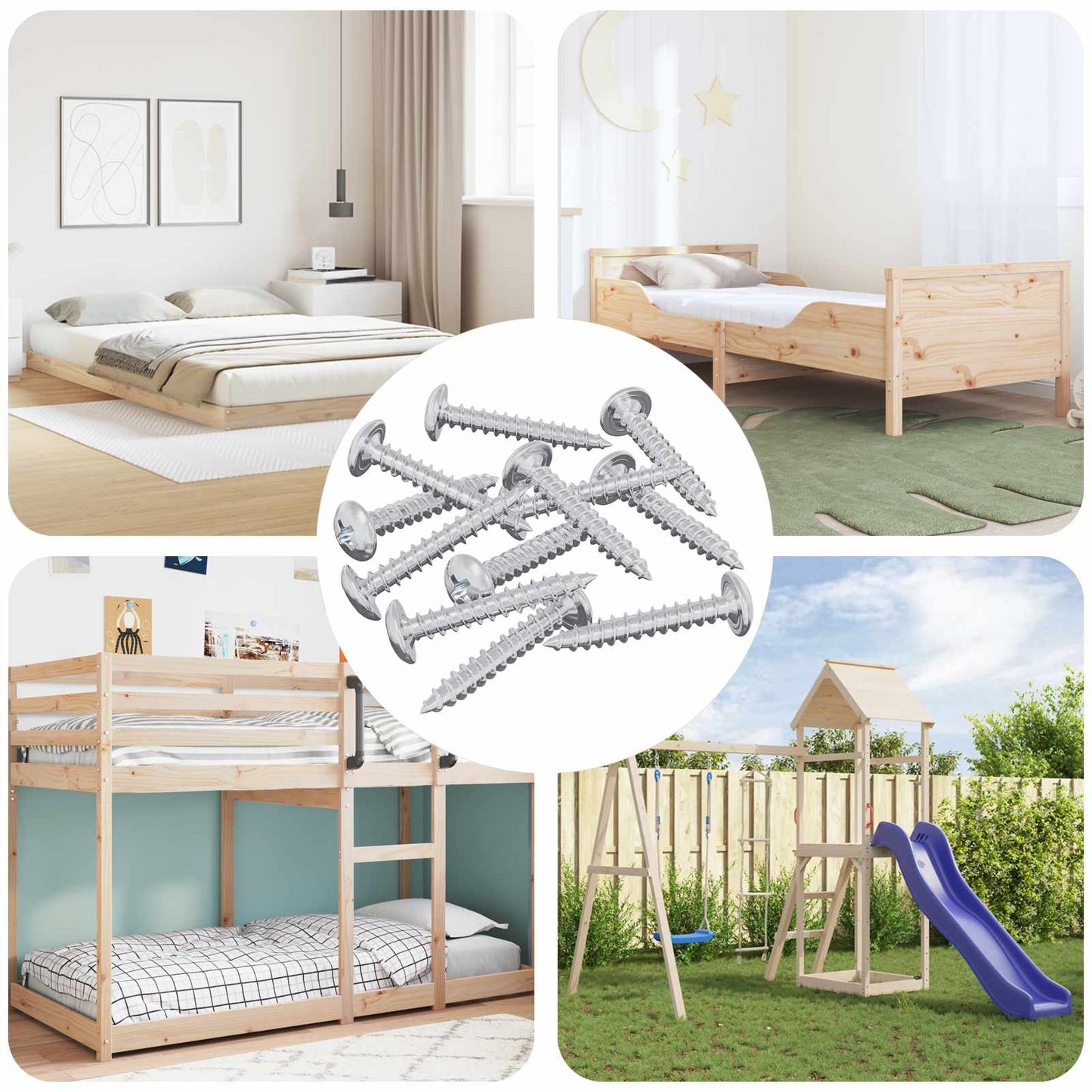 Houten Schroeven 9231 pcs Zilver Staal is nu te koop bij PeponiXL, paradijselijk wonen!