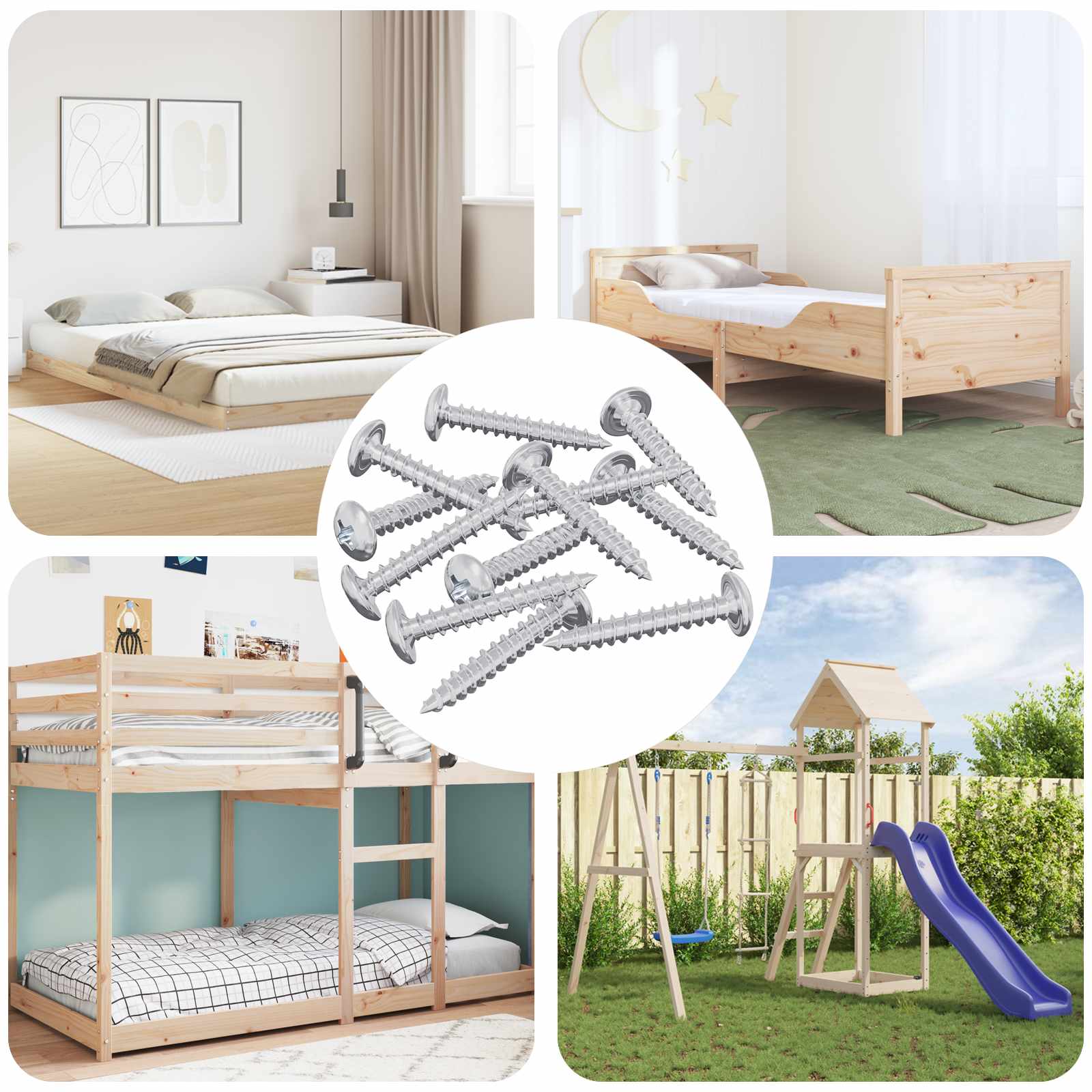 Houten Schroeven 9231 pcs Zilver Staal is nu te koop bij PeponiXL, paradijselijk wonen!