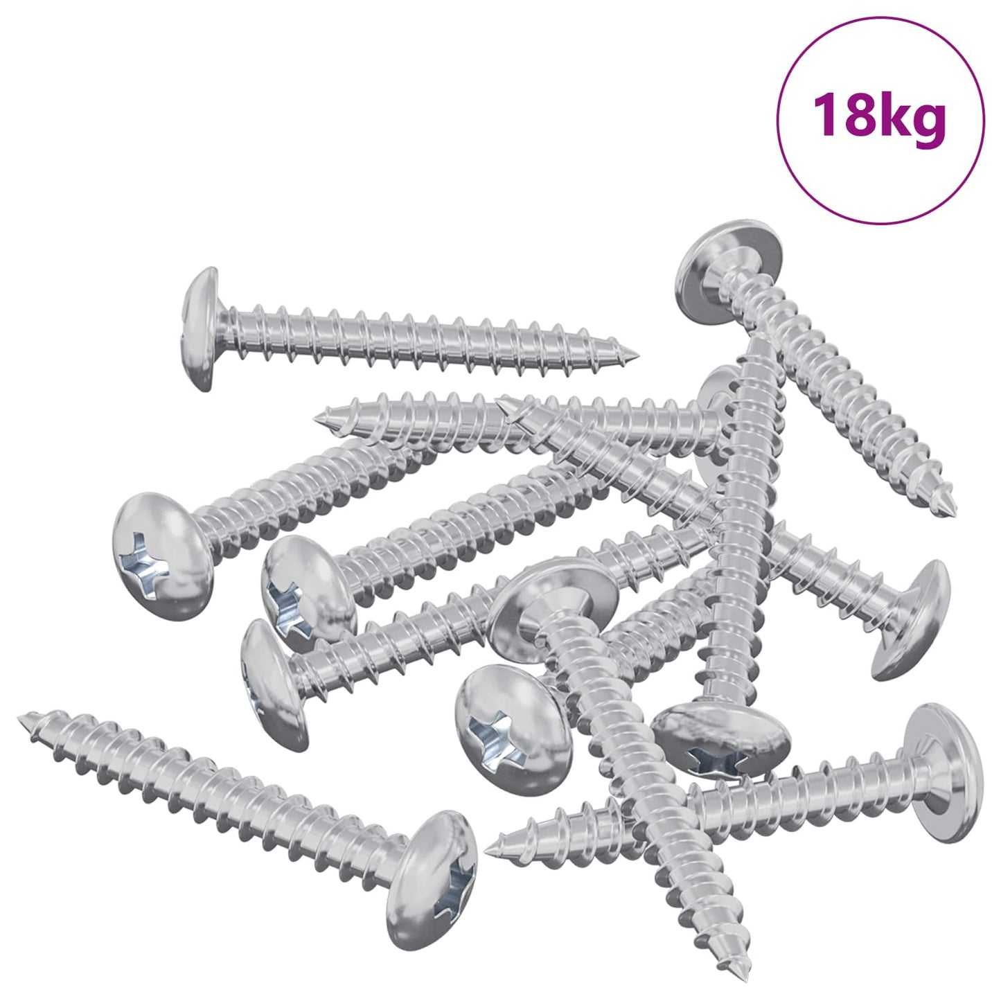 Houten Schroeven 8451 pcs Zilver Staal is nu te koop bij PeponiXL, paradijselijk wonen!