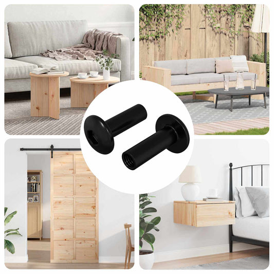 Moffenmoeren 2 pcs Zwart M4 x 14,5 mm Metaal is nu te koop bij PeponiXL, paradijselijk wonen!