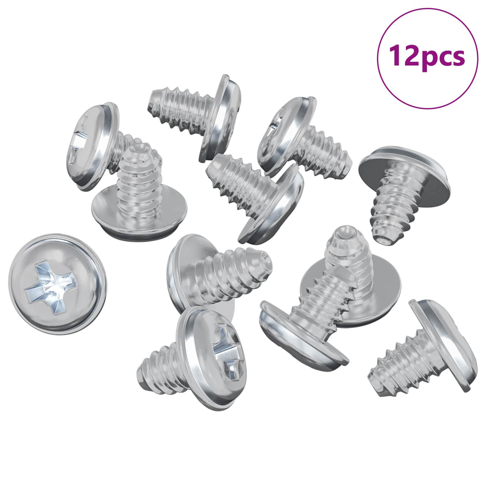Vergrendelingsschroeven 12 pcs Zilver M4 x 5 mm IJzer is nu te koop bij PeponiXL, paradijselijk wonen!
