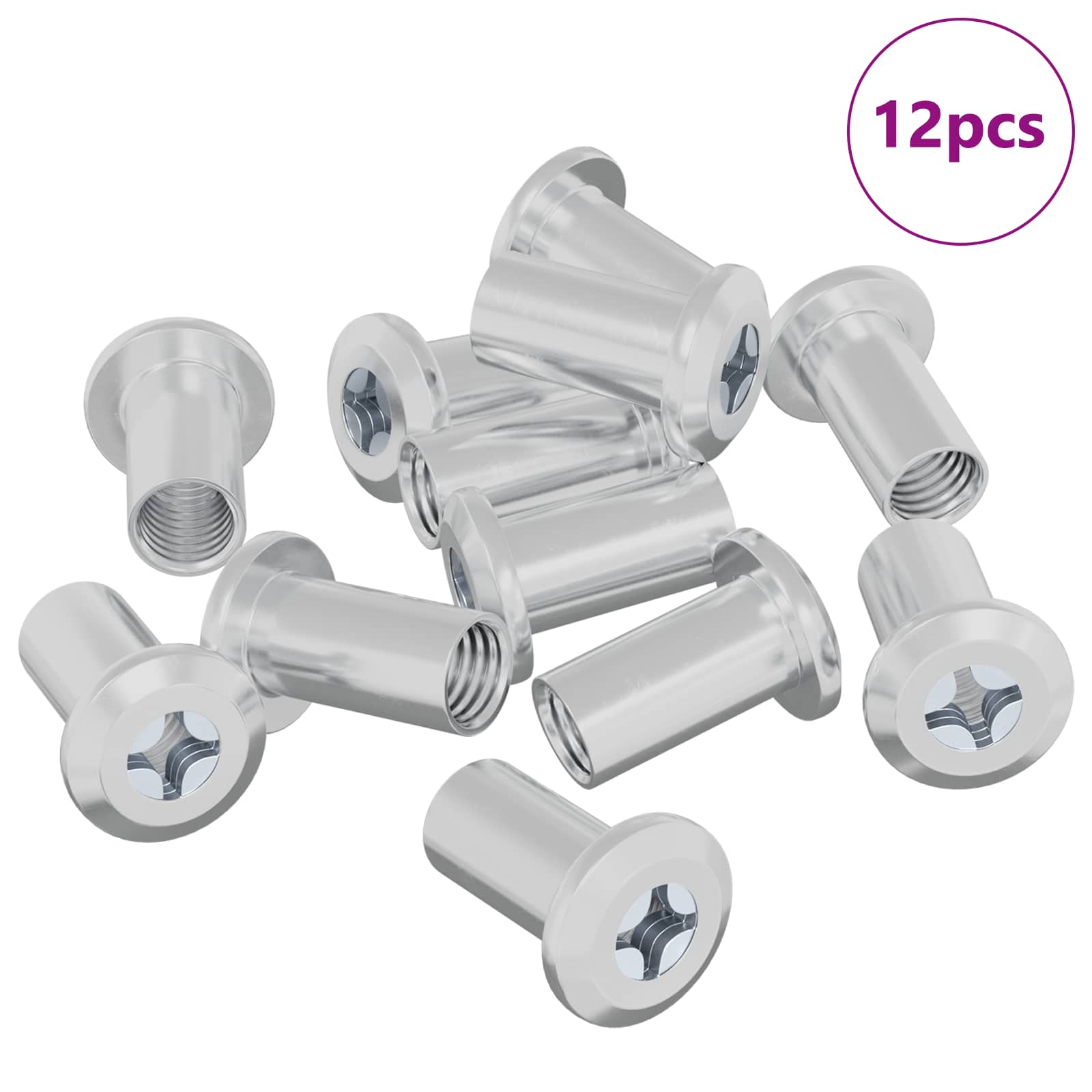 Slotmoer 12 pcs Nikkel M6 x 15 mm Staal is nu te koop bij PeponiXL, paradijselijk wonen!