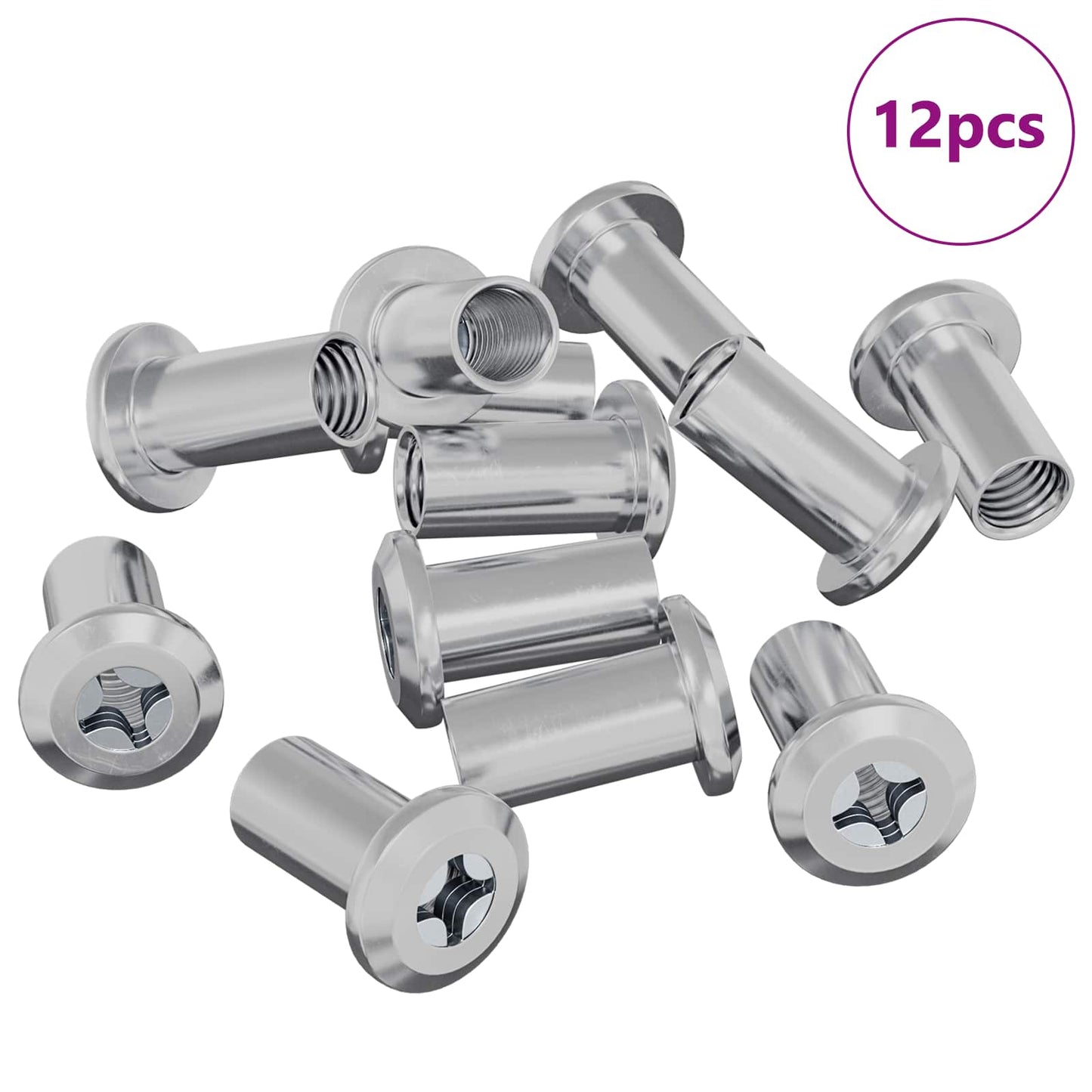 Slotmoer 12 pcs Nikkel M6 x 25 mm Staal is nu te koop bij PeponiXL, paradijselijk wonen!