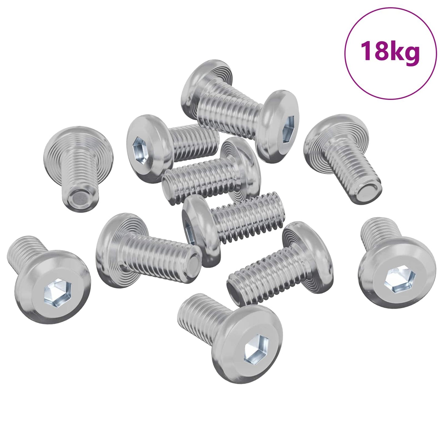 Slotschroef Effen 4865 pcs Zilver Staal is nu te koop bij PeponiXL, paradijselijk wonen!