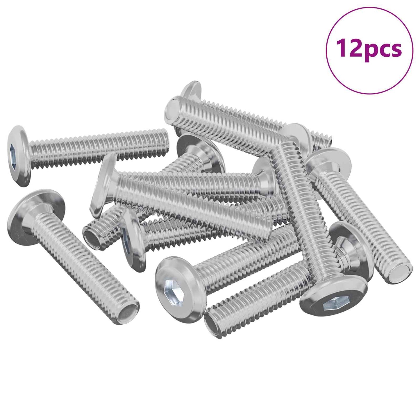 Slotschroef Effen 12 pcs Zilver M6 x 30 mm Staal is nu te koop bij PeponiXL, paradijselijk wonen!