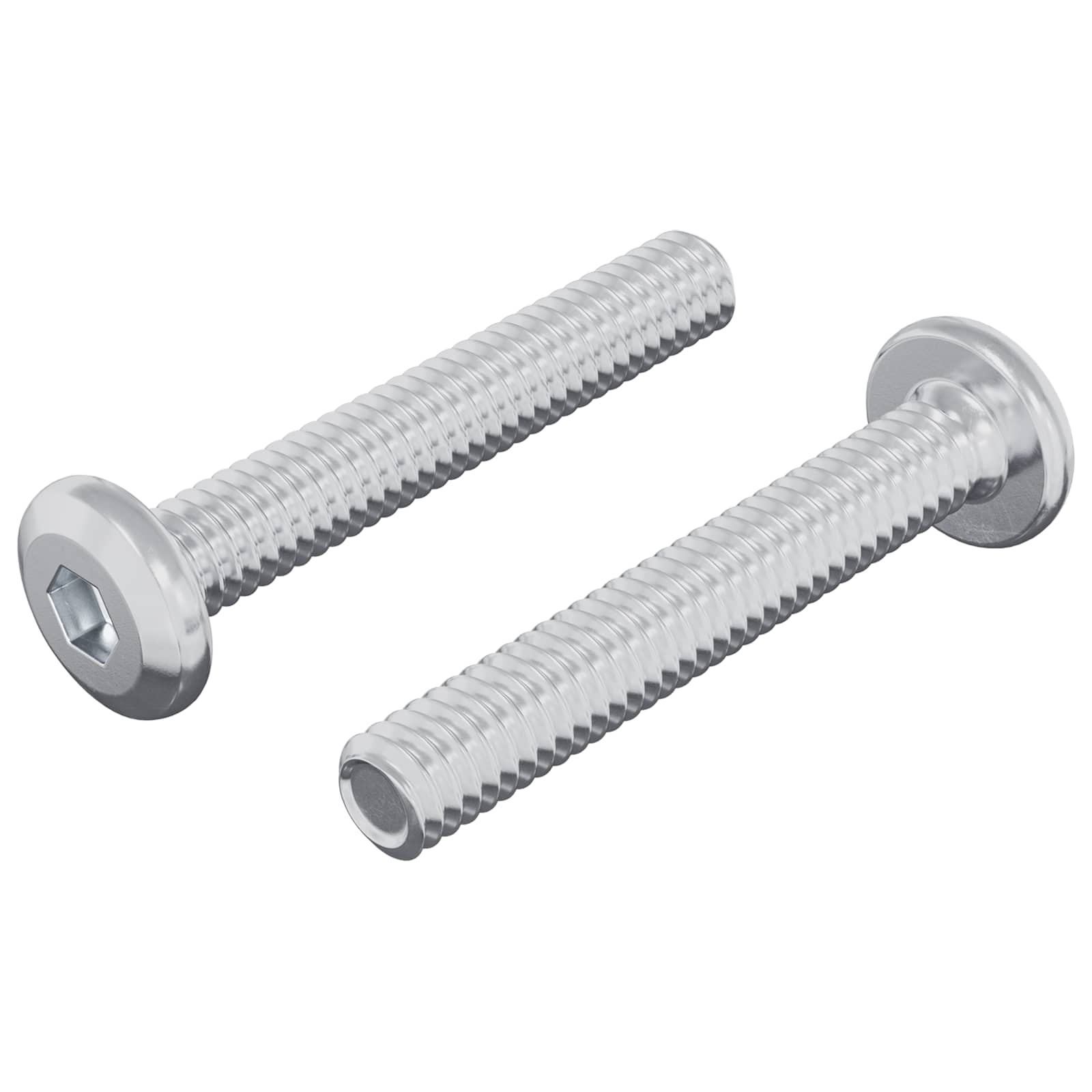 Slotschroef Effen 2 pcs Zilver M6 x 35 mm Staal is nu te koop bij PeponiXL, paradijselijk wonen!