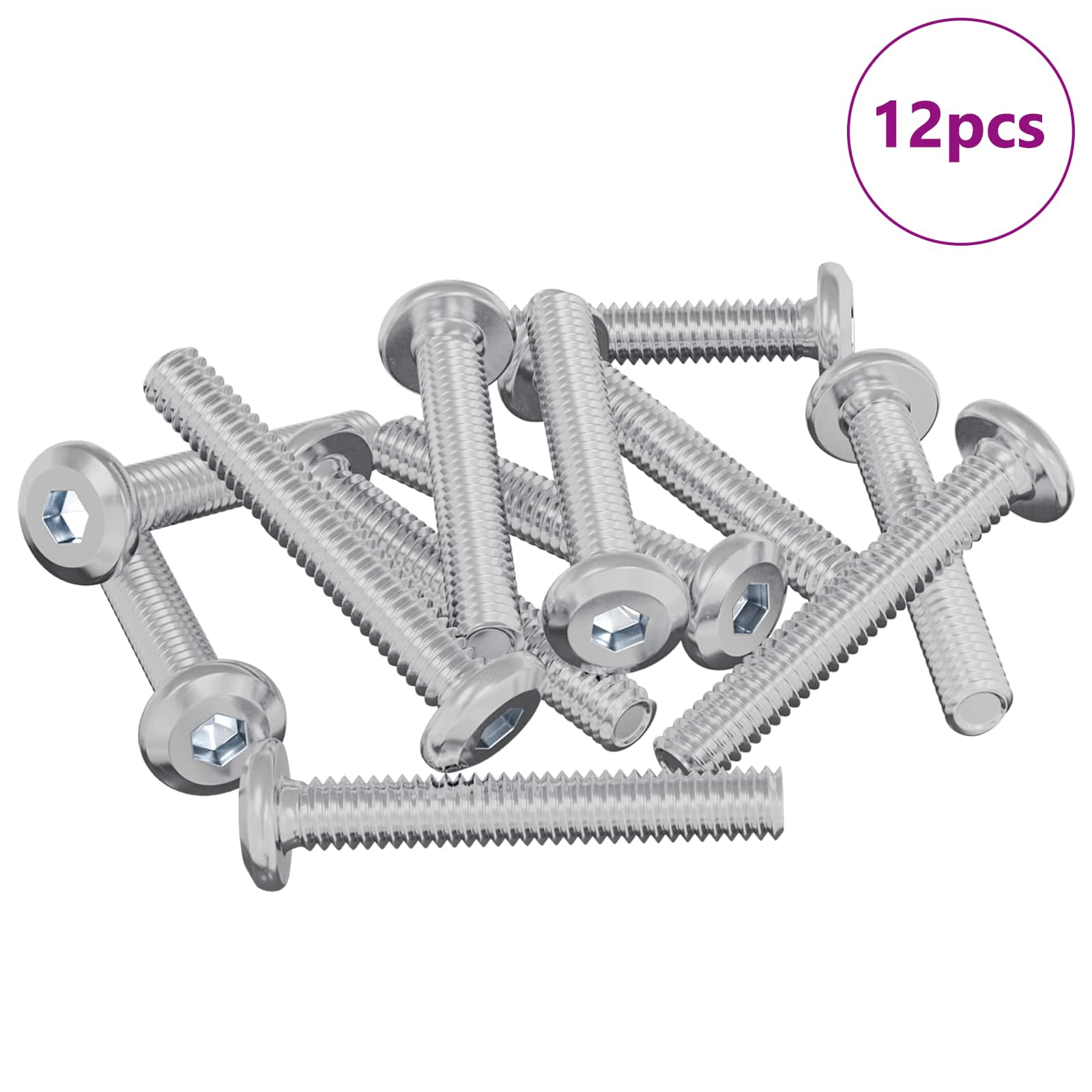 Slotschroef Effen 12 pcs Zilver M6 x 35 mm Staal is nu te koop bij PeponiXL, paradijselijk wonen!
