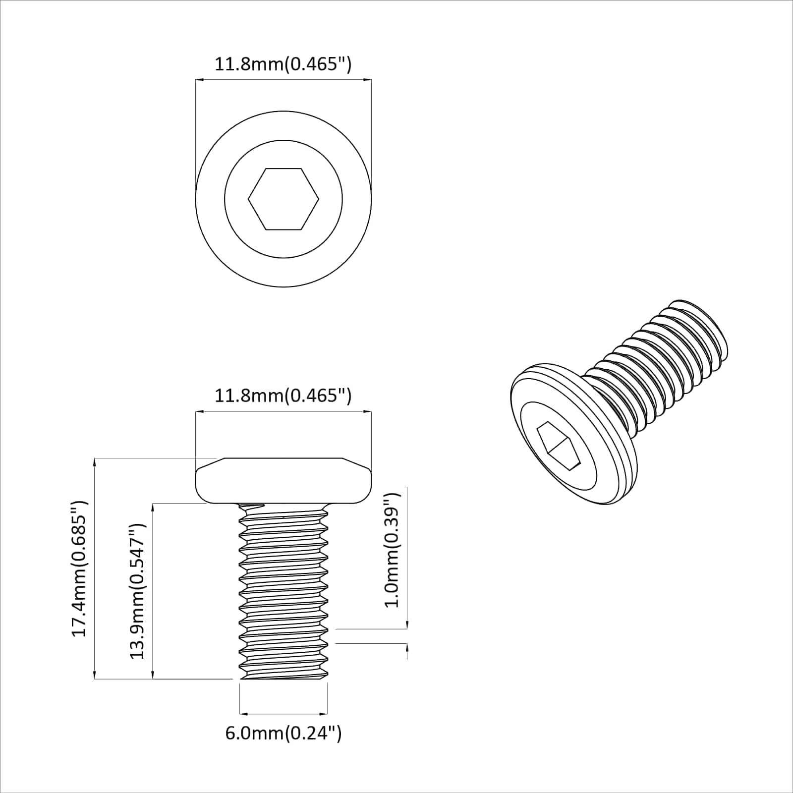 Vergrendelingsschroef 2 pcs Zilver M6 x 15 mm Staal is nu te koop bij PeponiXL, paradijselijk wonen!