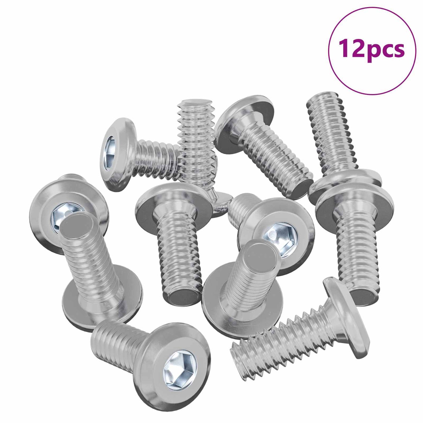Vergrendelingsschroef 12 pcs Zilver M6 x 15 mm Staal is nu te koop bij PeponiXL, paradijselijk wonen!