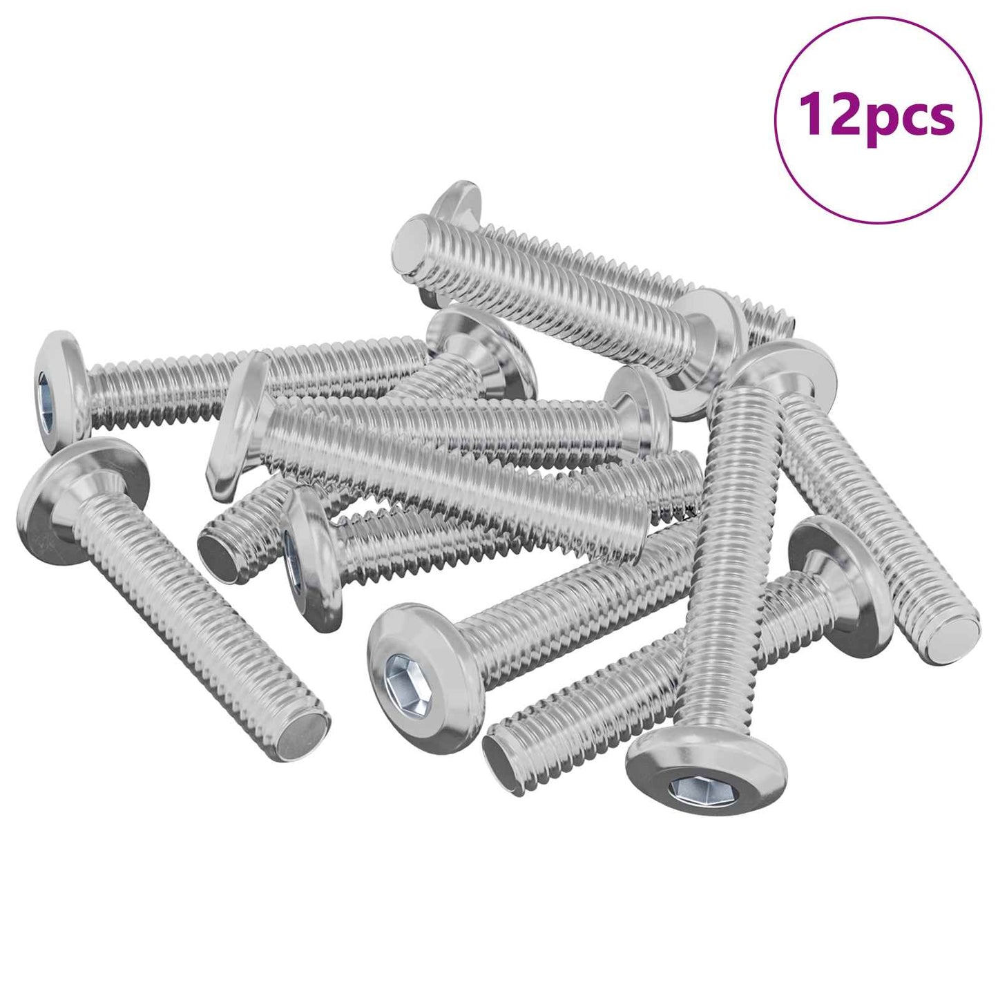 Vergrendelingsschroef 12 pcs Zilver M6 x 30 mm Staal is nu te koop bij PeponiXL, paradijselijk wonen!