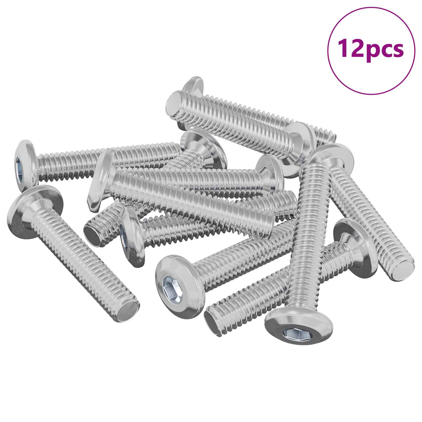 Vergrendelingsschroef 12 pcs Zilver M6 x 30 mm Staal is nu te koop bij PeponiXL, paradijselijk wonen!