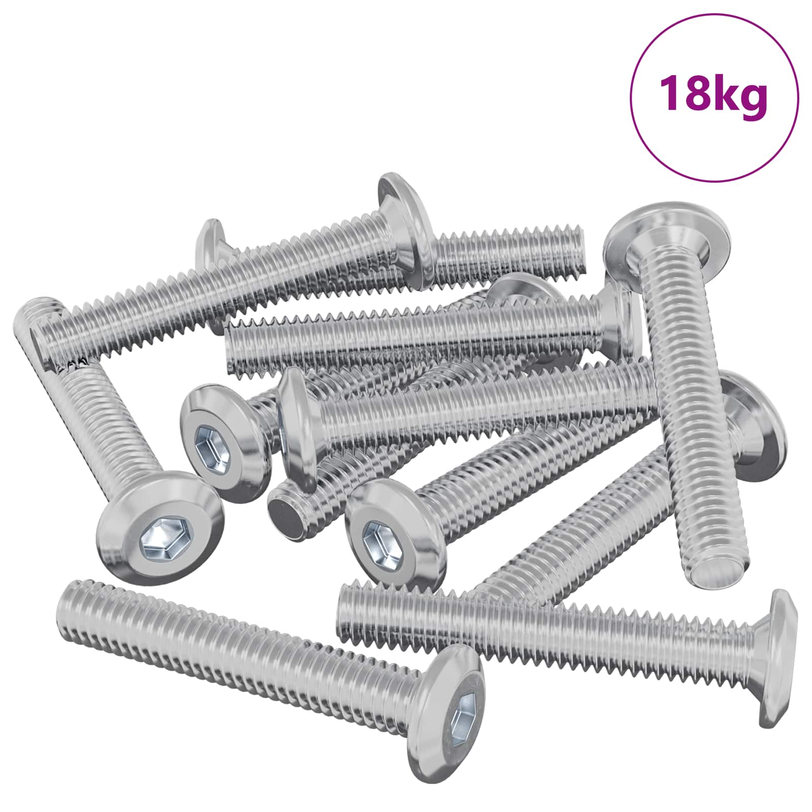 Vergrendelingsschroef 2514 pcs Zilver Staal is nu te koop bij PeponiXL, paradijselijk wonen!