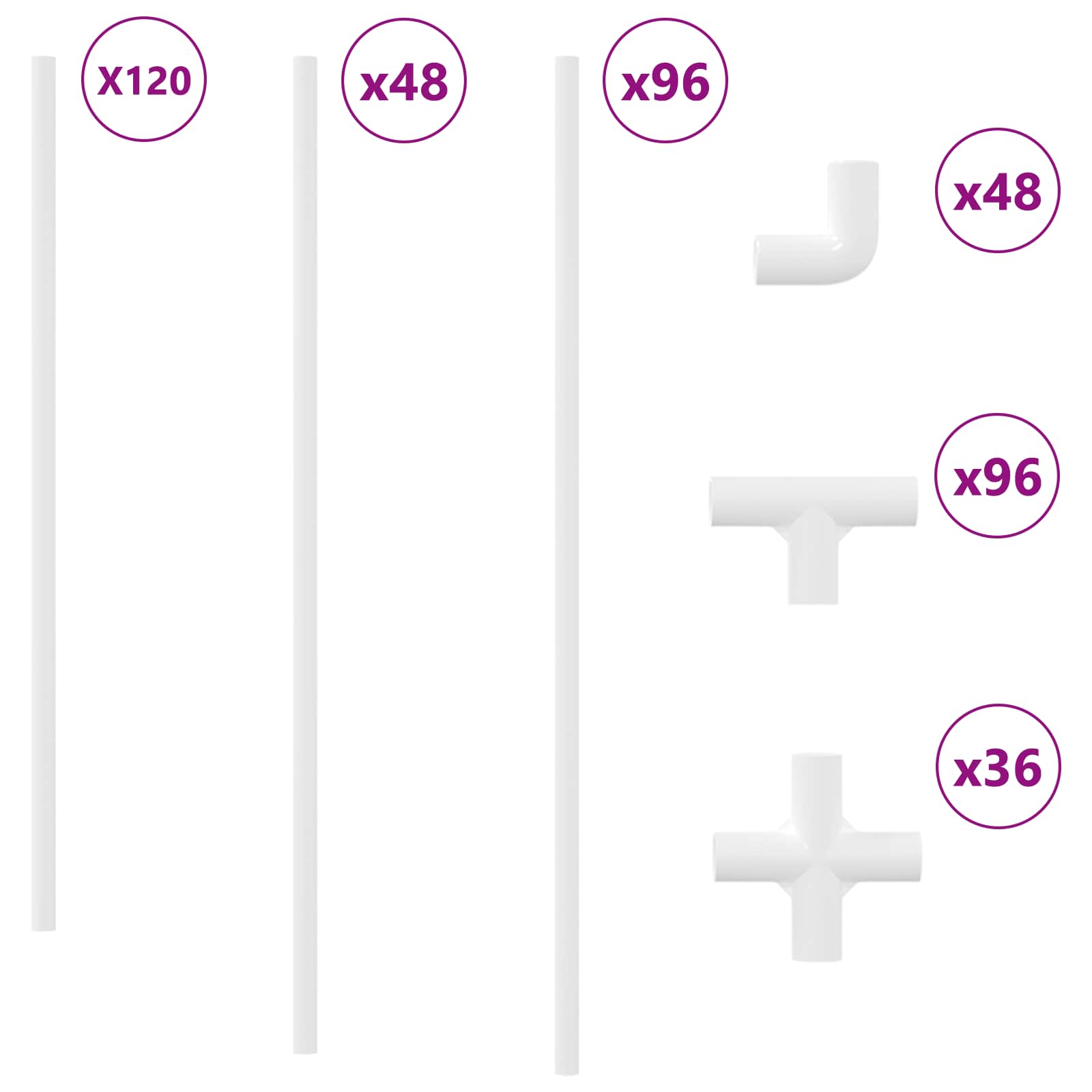 PVC Pijp 12 pcs Wit 12,2 x 1,8 x 500 mm PP en PE is nu te koop bij PeponiXL, paradijselijk wonen!