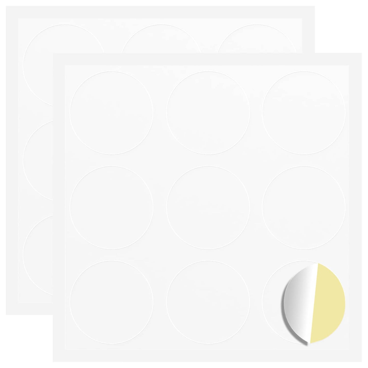 Sticker 2 pcs Wit Ø 20 x 0,5 mm Papier is nu te koop bij PeponiXL, paradijselijk wonen!