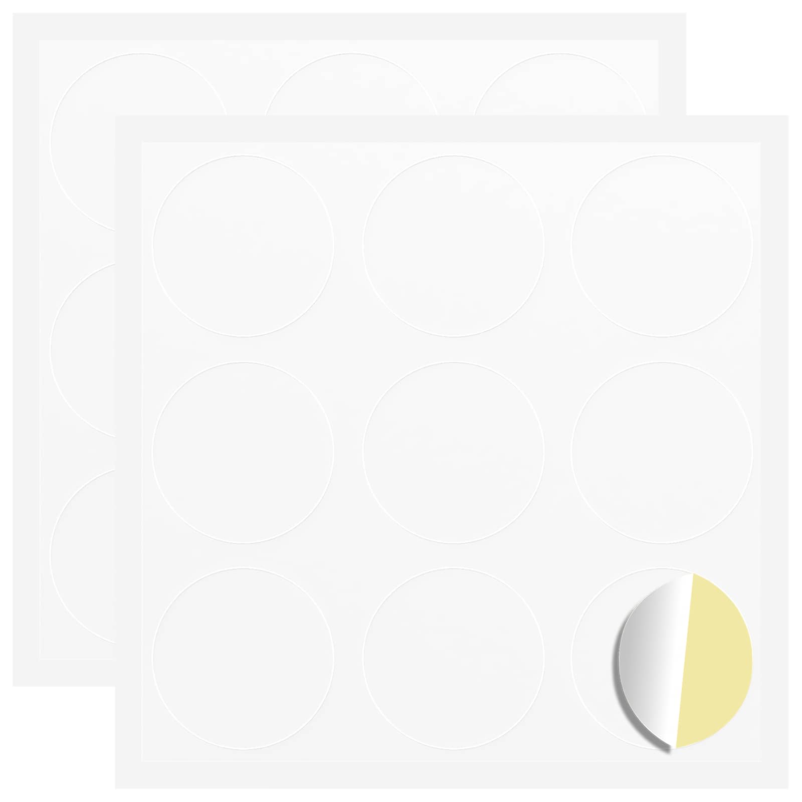 Sticker 2 pcs Wit Ø 20 x 0,5 mm Papier is nu te koop bij PeponiXL, paradijselijk wonen!