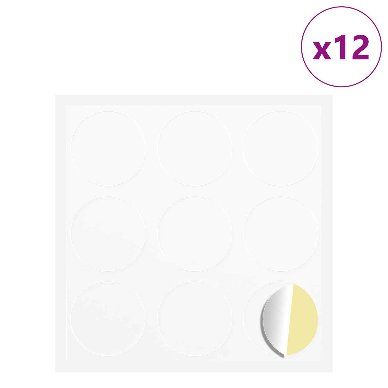 Sticker 12 pcs Wit Ø 20 x 0,5 mm Papier is nu te koop bij PeponiXL, paradijselijk wonen!