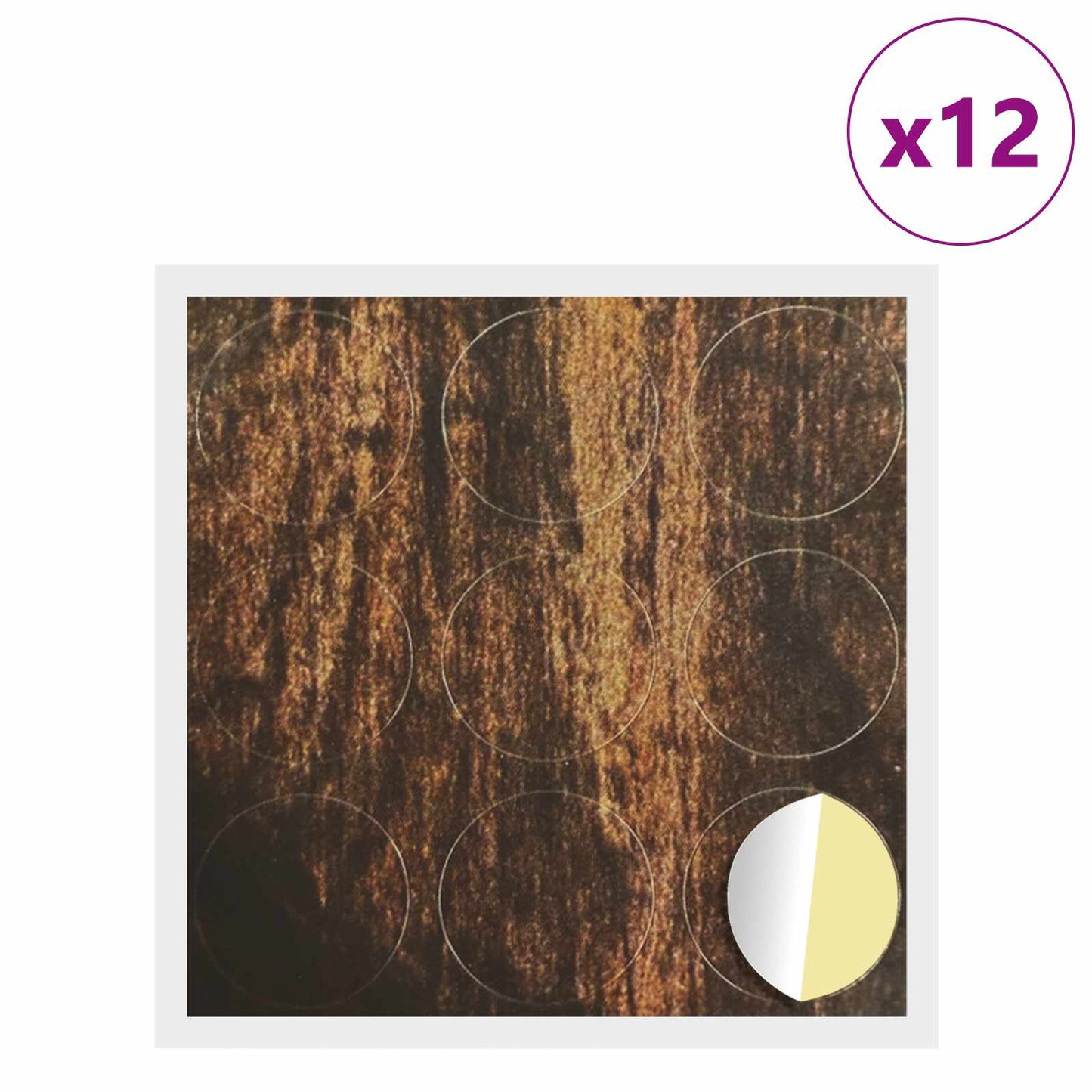 Zelfklevende Schroefhoes 12 pcs Oudhout Ø 20 x 0,5 mm is nu te koop bij PeponiXL, paradijselijk wonen!