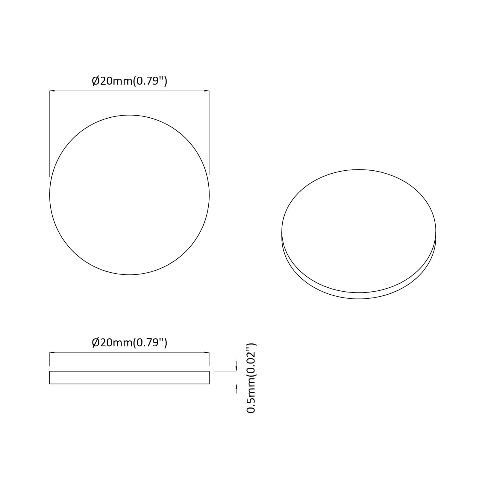 Zelfklevende Schroefhoes 12 pcs Zwart Ø 20 x 0,5 mm is nu te koop bij PeponiXL, paradijselijk wonen!