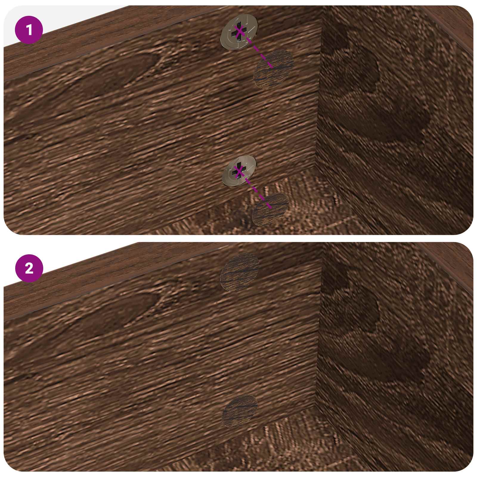 Zelfklevende Schroefhoes 2 pcs Bruin Eiken Ø 20 x 0,5 mm is nu te koop bij PeponiXL, paradijselijk wonen!