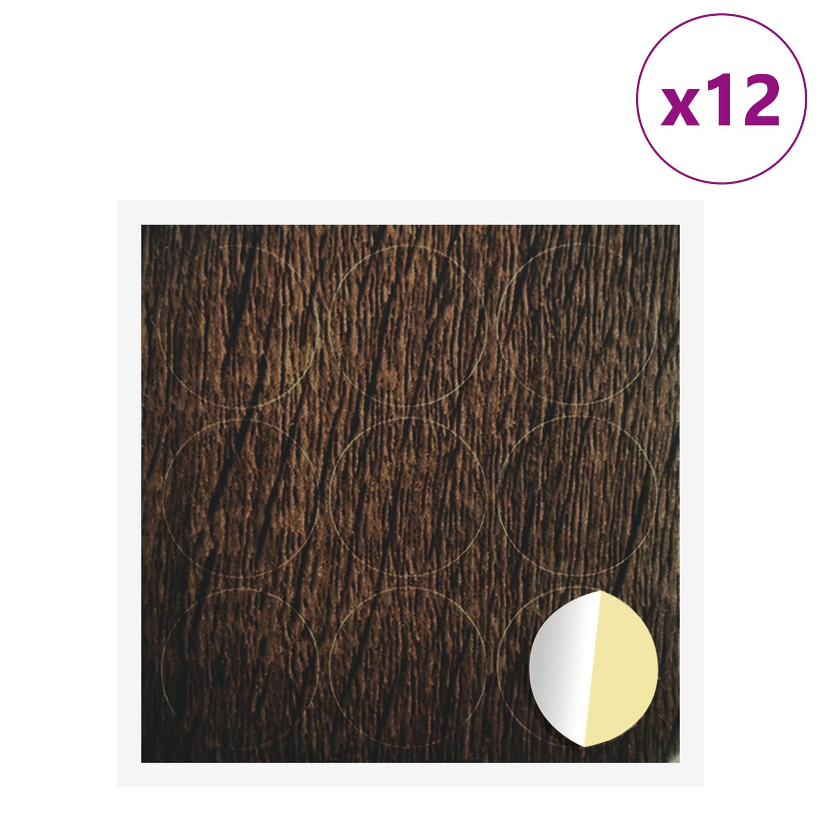 Zelfklevende Schroefhoes 12 pcs Bruin Eiken Ø 20 x 0,5 mm is nu te koop bij PeponiXL, paradijselijk wonen!