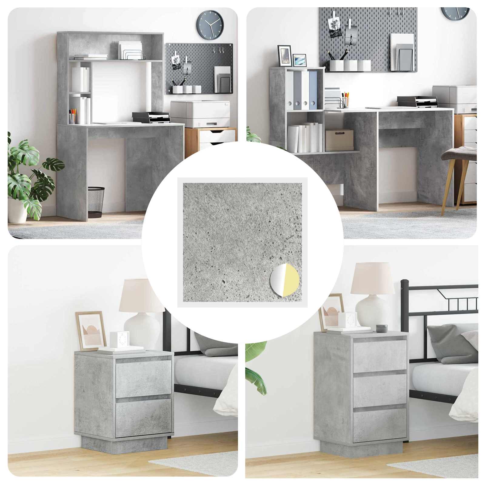 Zelfklevende Schroefhoes 12 pcs Beton Grijs Ø 20 x 0,5 mm is nu te koop bij PeponiXL, paradijselijk wonen!