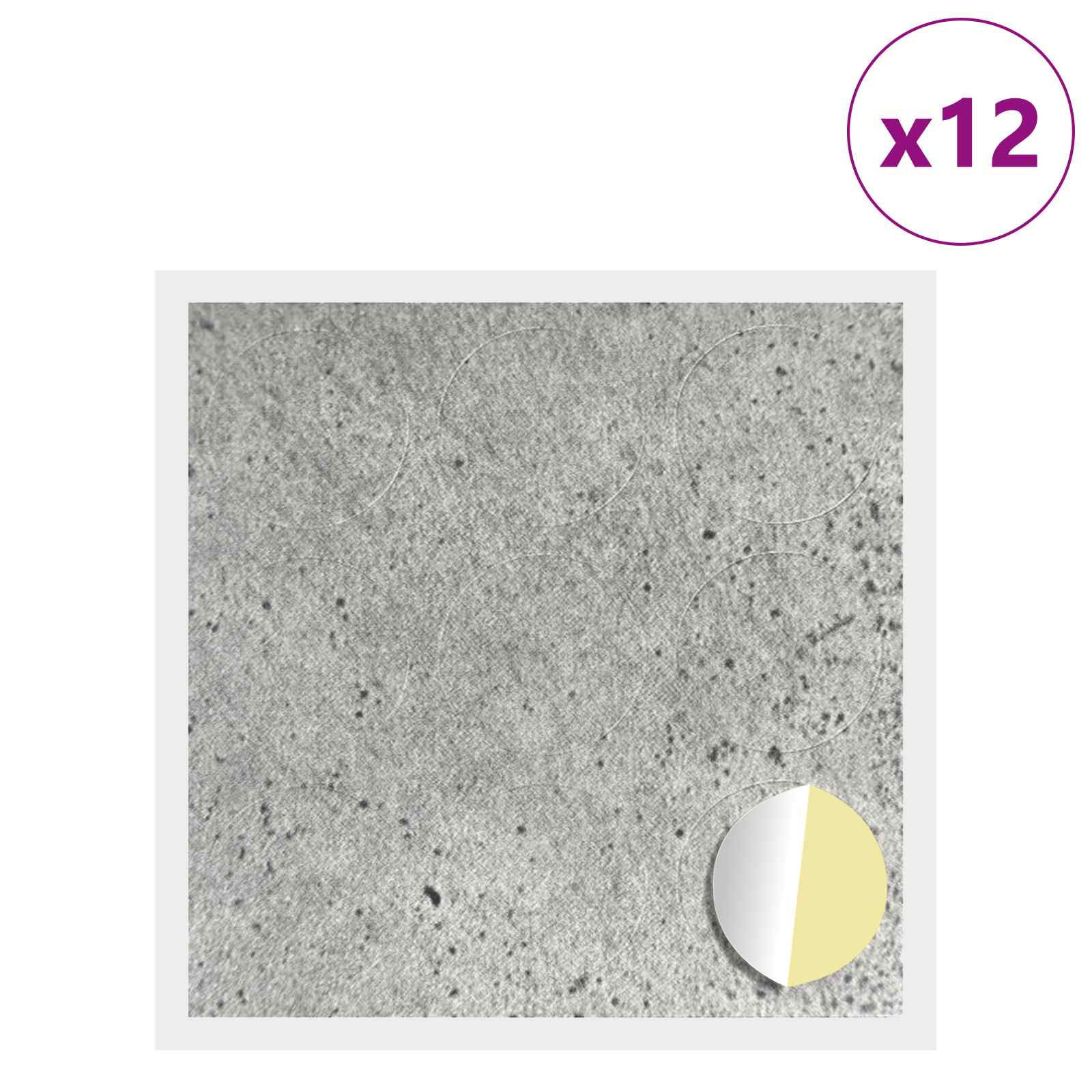 Zelfklevende Schroefhoes 12 pcs Beton Grijs Ø 20 x 0,5 mm is nu te koop bij PeponiXL, paradijselijk wonen!