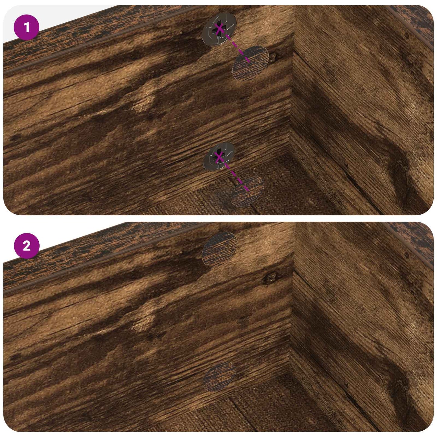 Zelfklevende Schroefhoes 2 pcs Gerookt eiken Ø 20 x 0,5 mm is nu te koop bij PeponiXL, paradijselijk wonen!