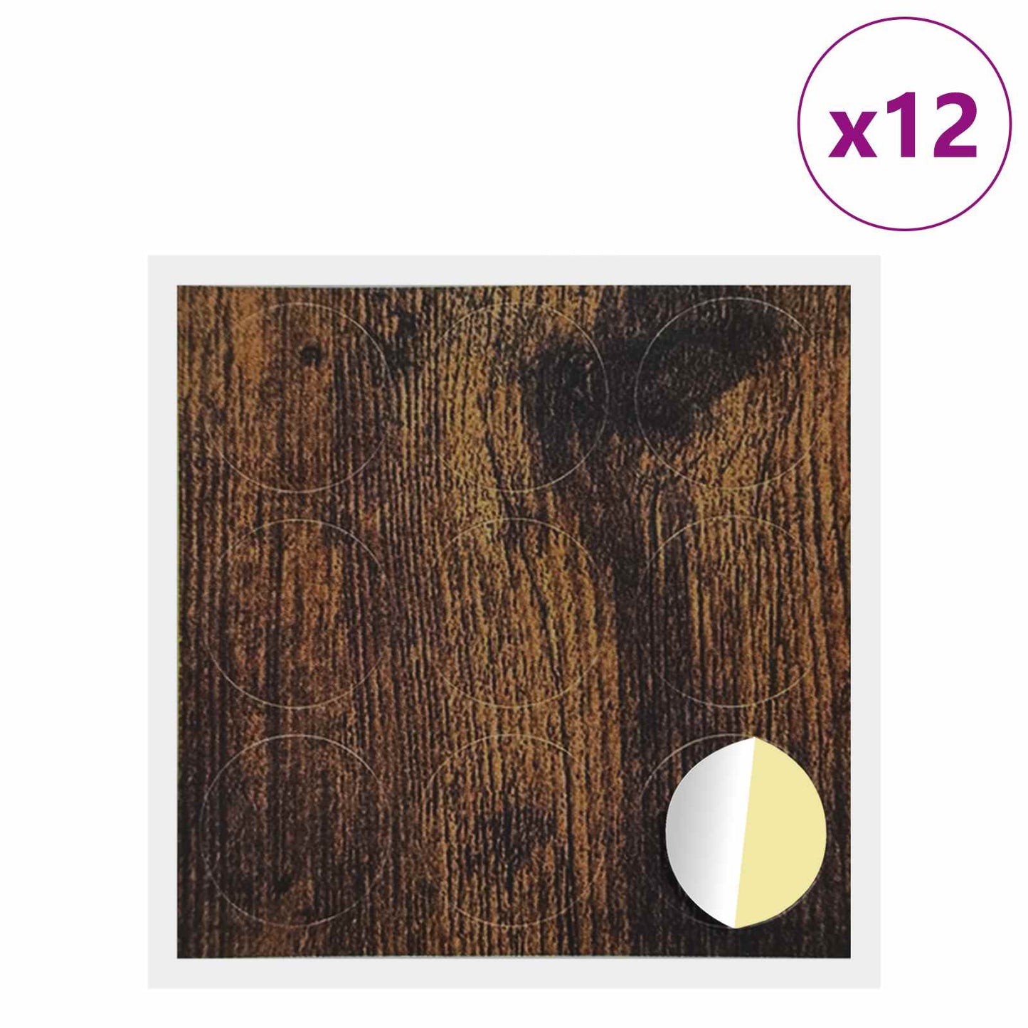 Zelfklevende Schroefhoes 12 pcs Gerookt eiken Ø 20 x 0,5 mm is nu te koop bij PeponiXL, paradijselijk wonen!