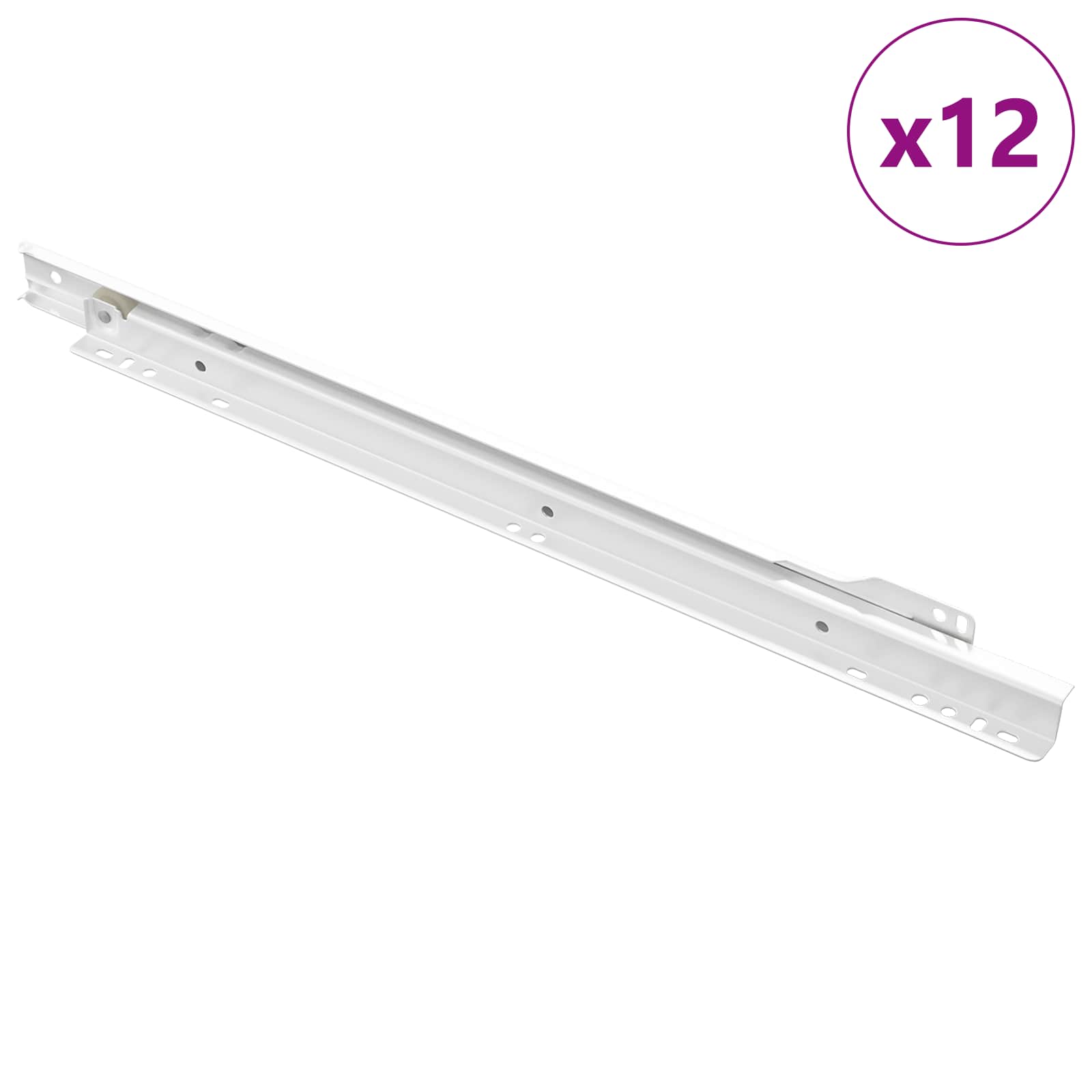 Ladegeleider 12 pcs Wit 400 mm Staal is nu te koop bij PeponiXL, paradijselijk wonen!