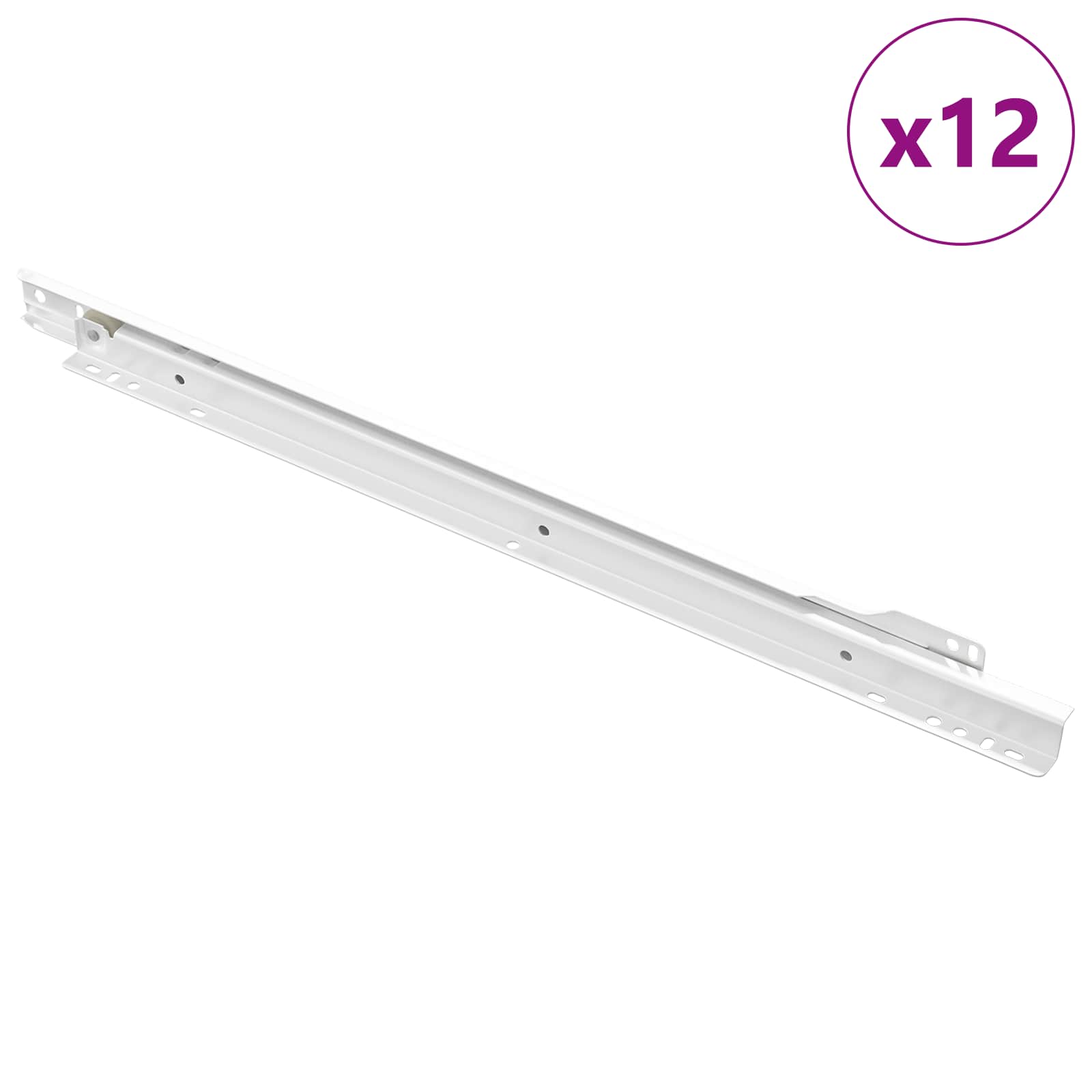 Ladegeleider 12 pcs Wit 450 mm Staal is nu te koop bij PeponiXL, paradijselijk wonen!