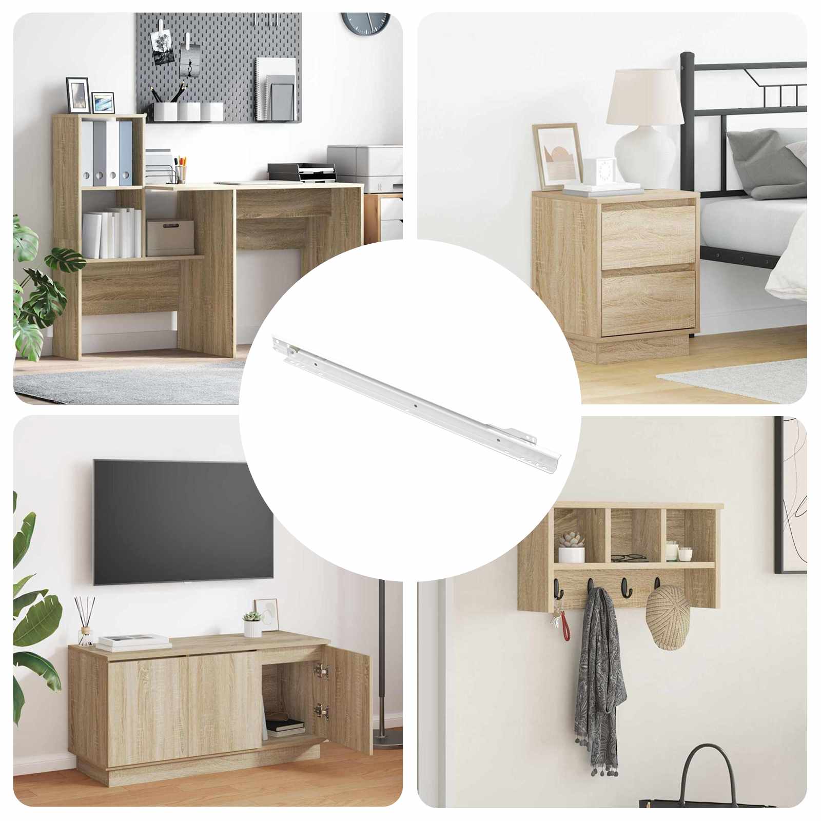 Ladegeleider 49 pcs Wit Staal is nu te koop bij PeponiXL, paradijselijk wonen!