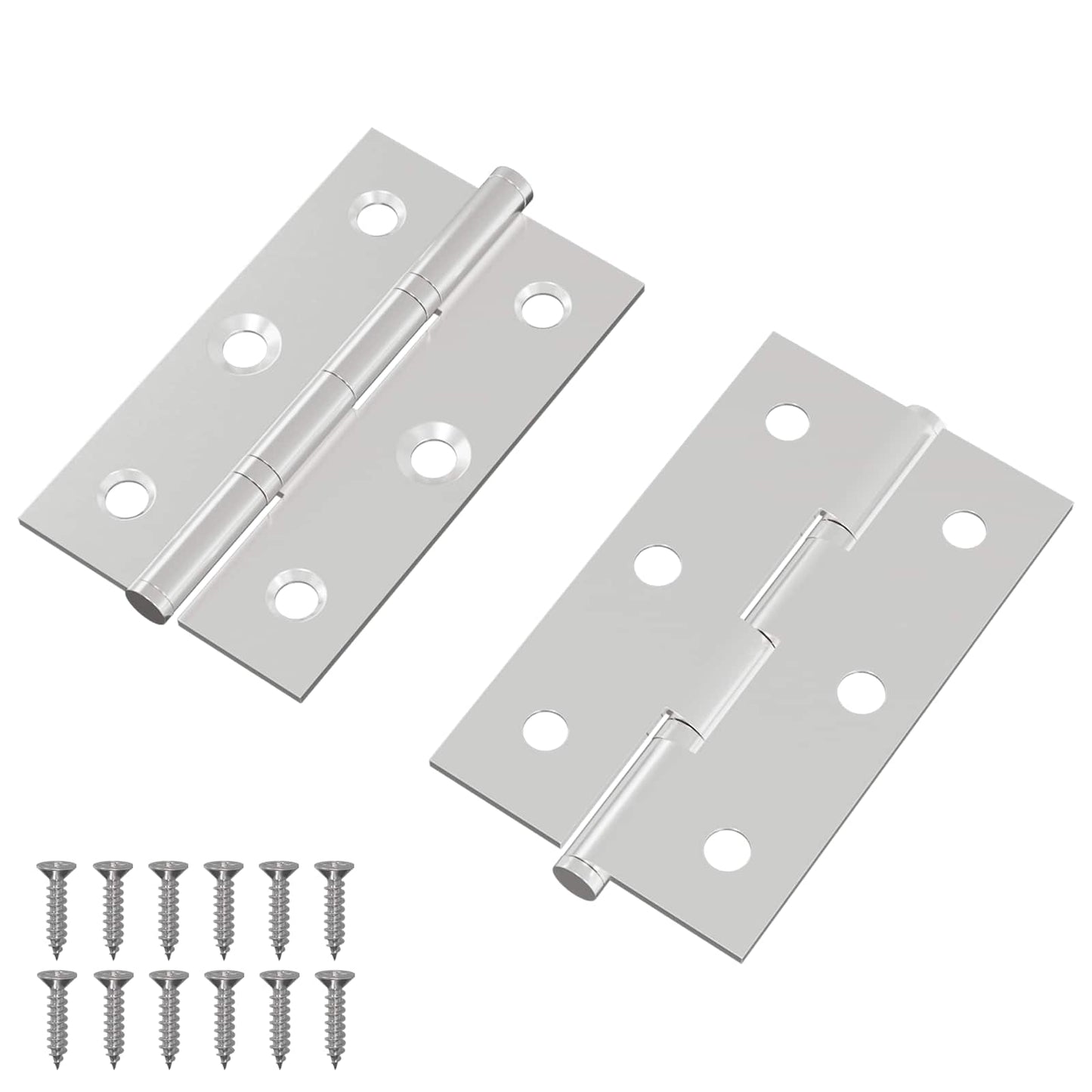 Scharnier Effen 2 pcs Zilver 58 x 35 x 1 mm Staal is nu te koop bij PeponiXL, paradijselijk wonen!
