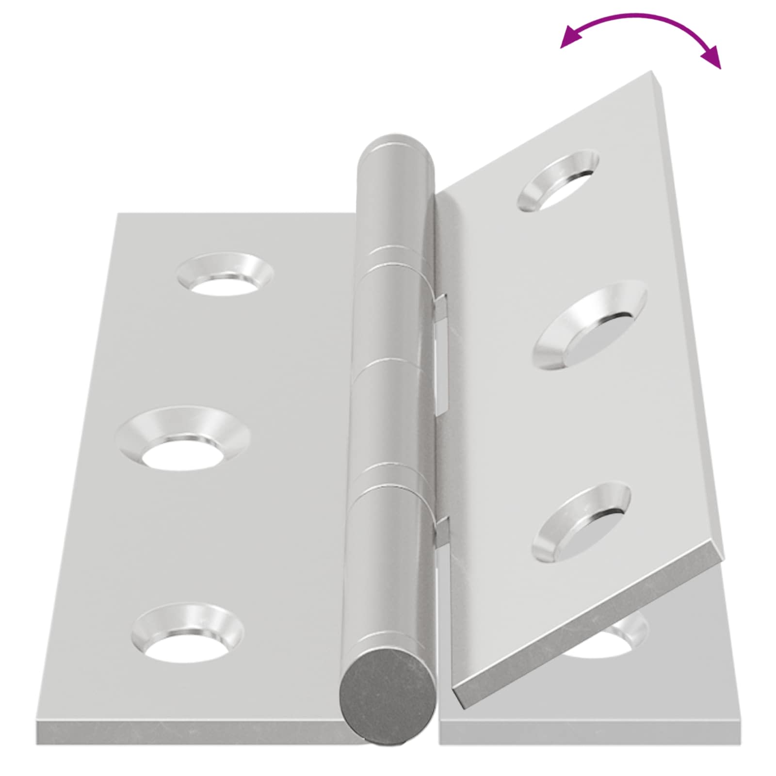 Scharnier Effen 2 pcs Zilver 58 x 35 x 1 mm Staal is nu te koop bij PeponiXL, paradijselijk wonen!