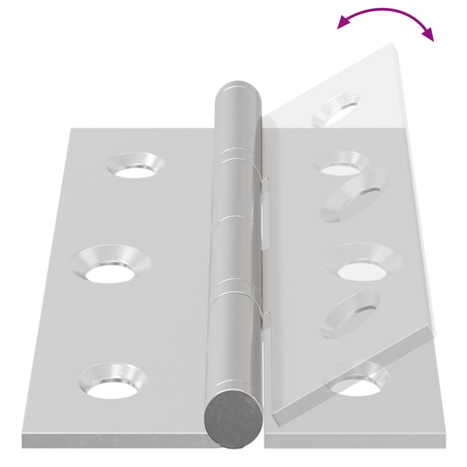 Scharnier Effen 12 pcs Zilver 58 x 35 x 1 mm Staal is nu te koop bij PeponiXL, paradijselijk wonen!