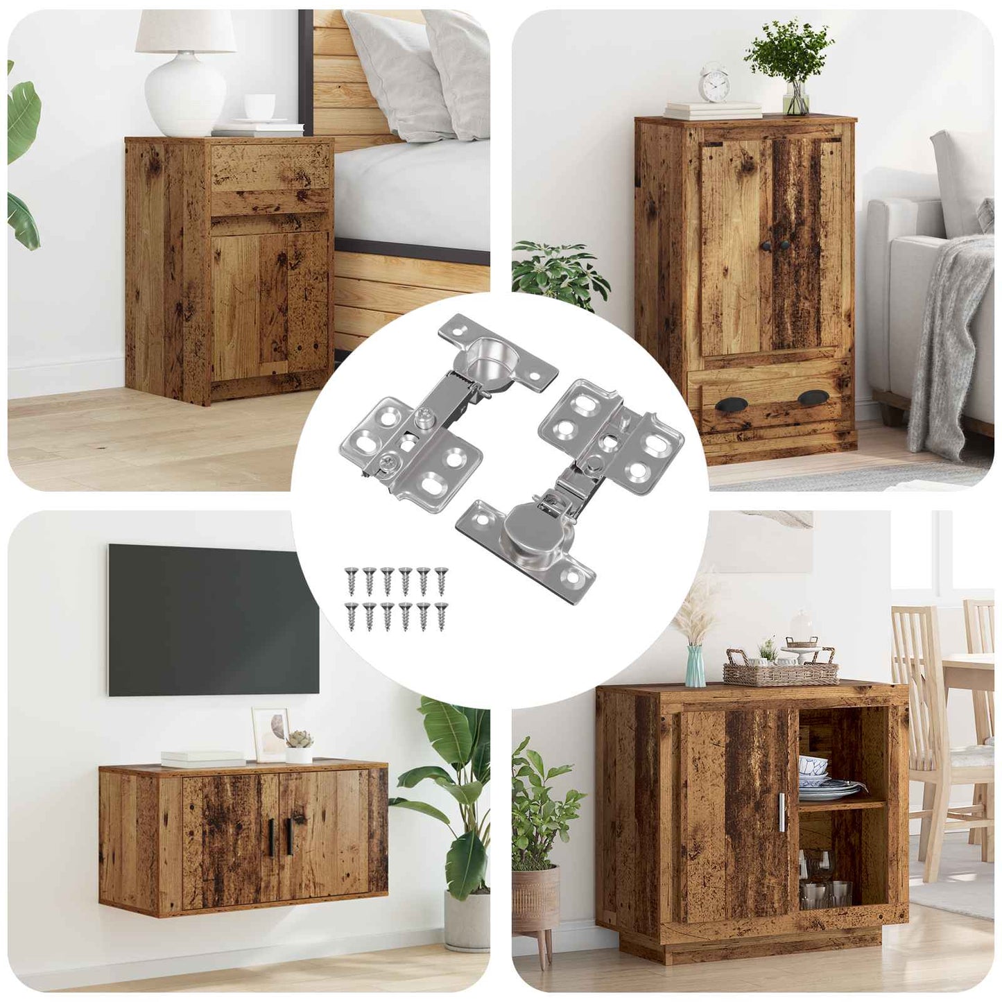 Scharnier 2 pcs Nikkel 85 x 52,5 x 9,5 mm IJzer is nu te koop bij PeponiXL, paradijselijk wonen!