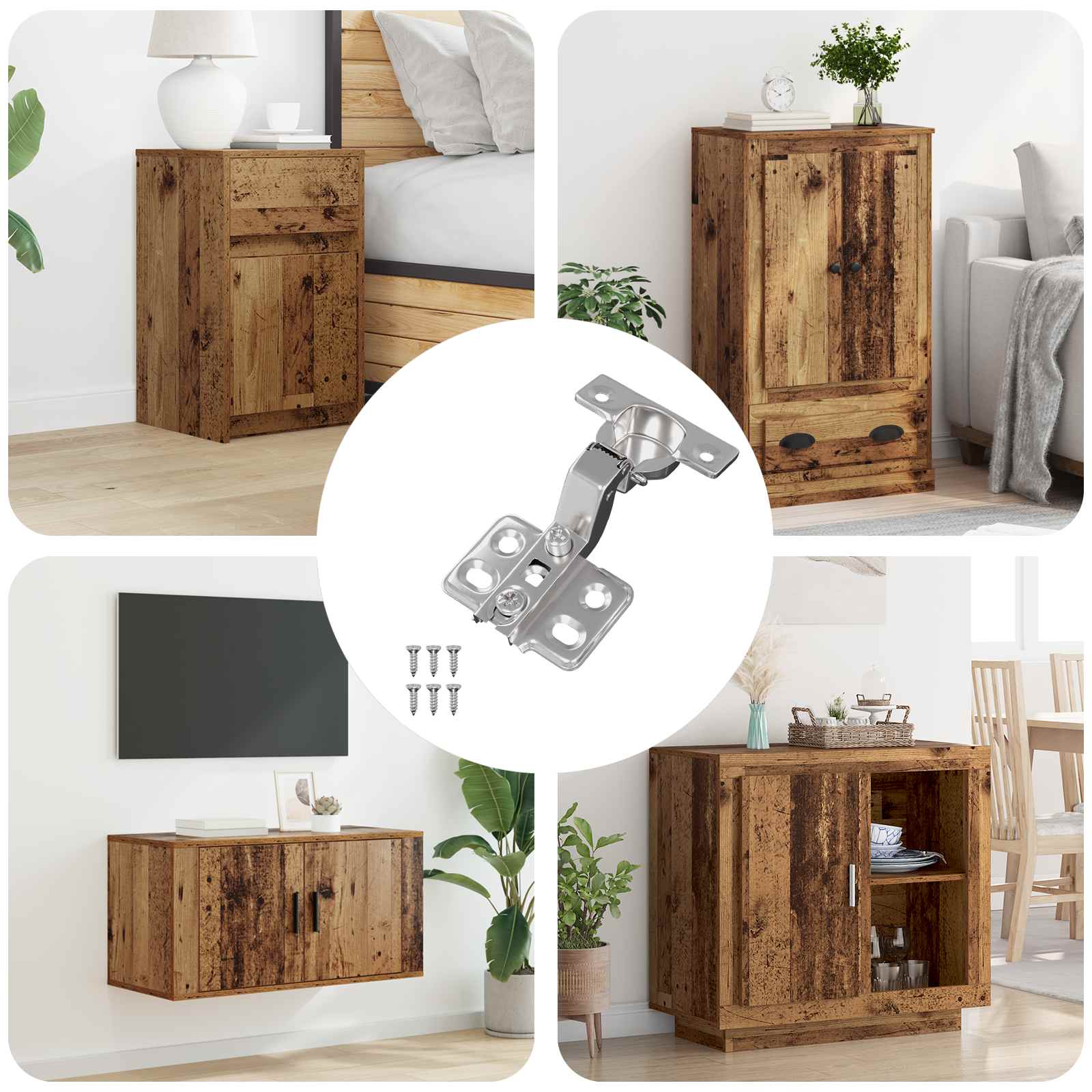 Scharnier 12 pcs Nikkel 85 x 52,5 x 9,5 mm IJzer is nu te koop bij PeponiXL, paradijselijk wonen!