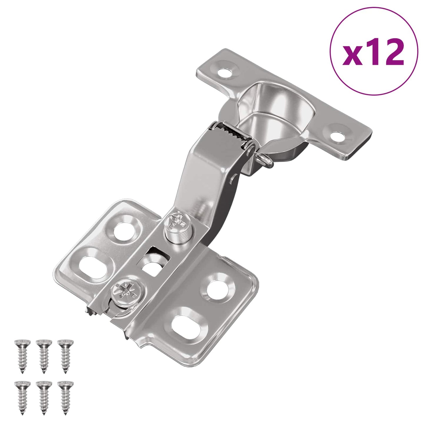 Scharnier 12 pcs Nikkel 85 x 52,5 x 9,5 mm IJzer is nu te koop bij PeponiXL, paradijselijk wonen!