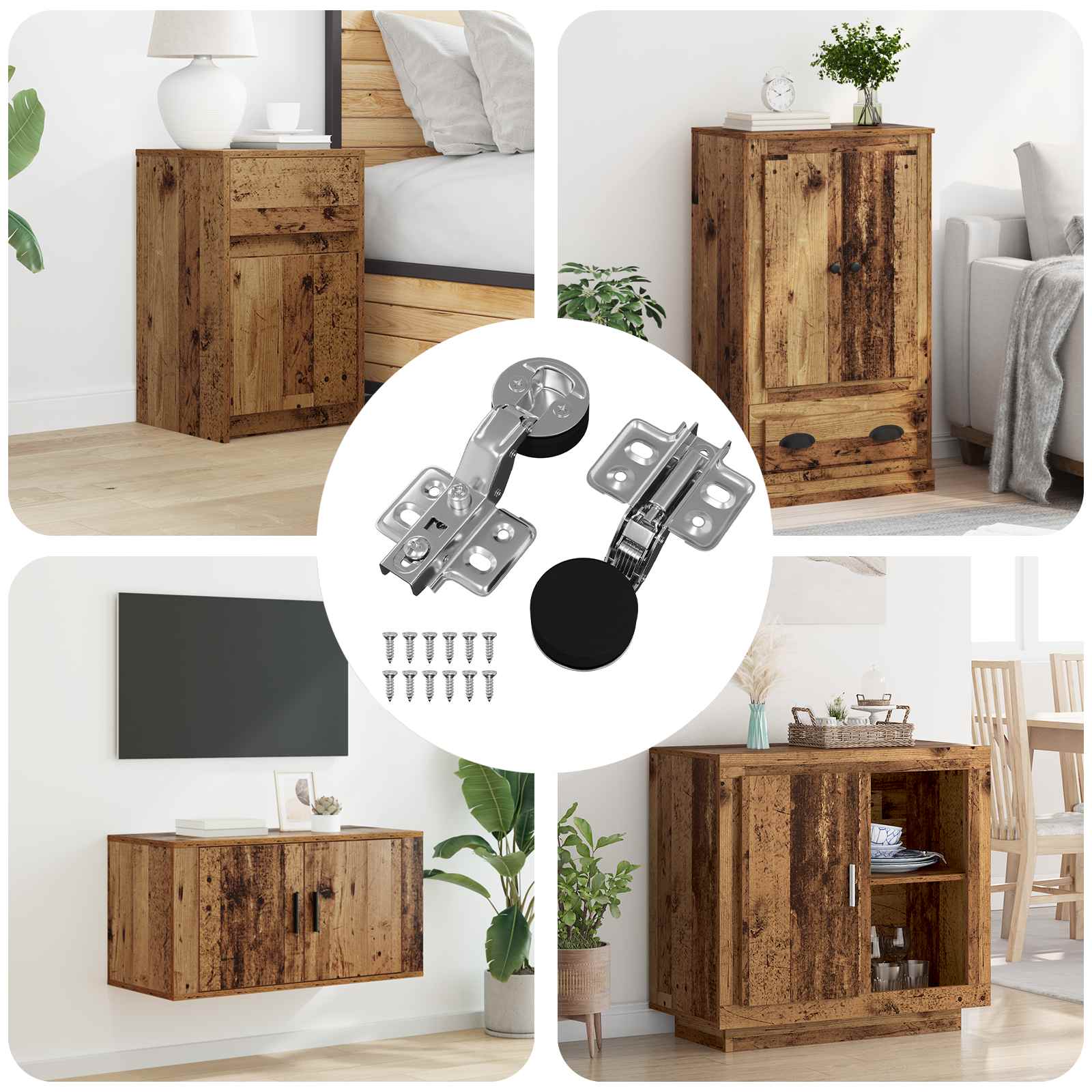 Scharnier 2 pcs Zilver 35 mm IJzer is nu te koop bij PeponiXL, paradijselijk wonen!