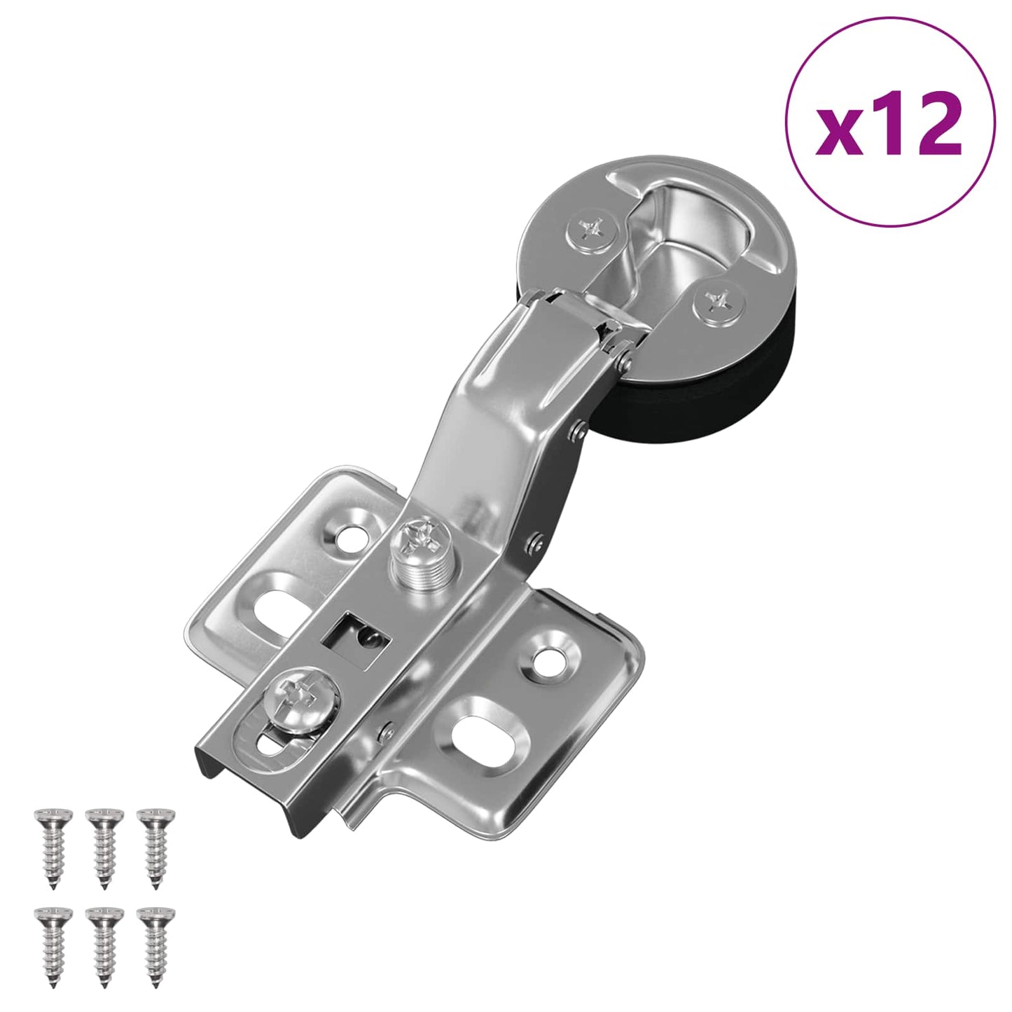 Scharnier 12 pcs Zilver 35 mm IJzer is nu te koop bij PeponiXL, paradijselijk wonen!