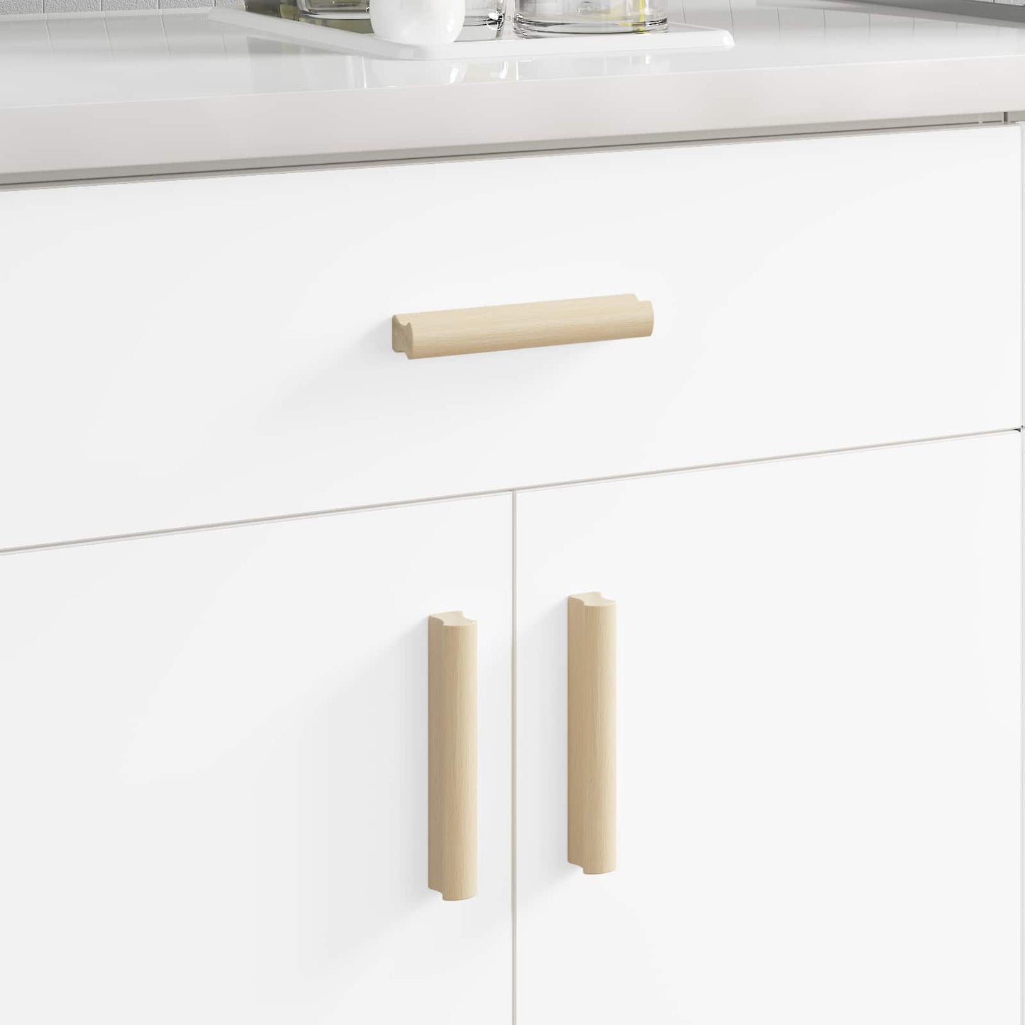 Rechthoekige Handgreep 587 pcs Natuurlijke Houtkleur is nu te koop bij PeponiXL, paradijselijk wonen!